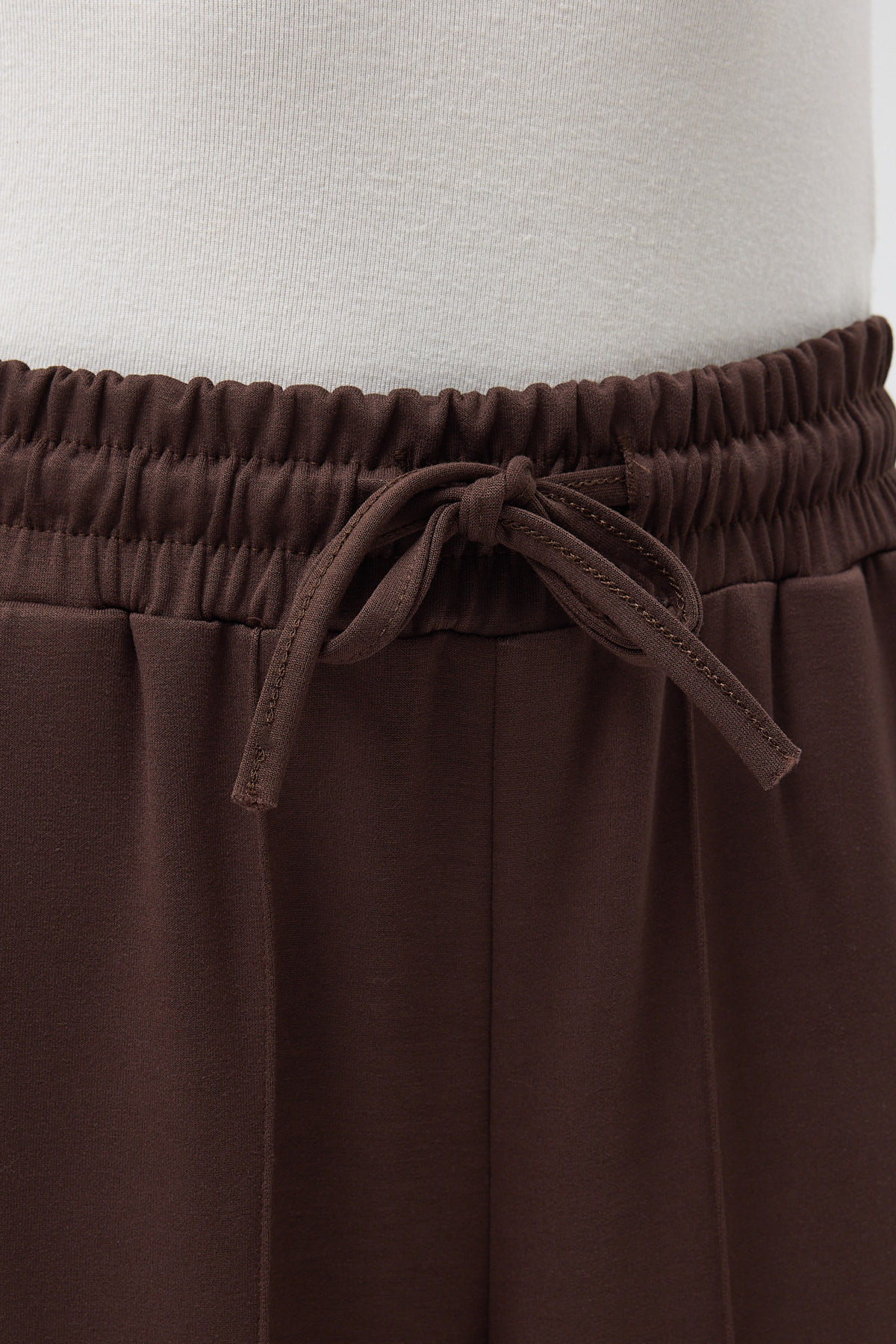 Kahverengi Bel Lastikli Geniş Paça Kadın Eşofman Altı 9218M - 4