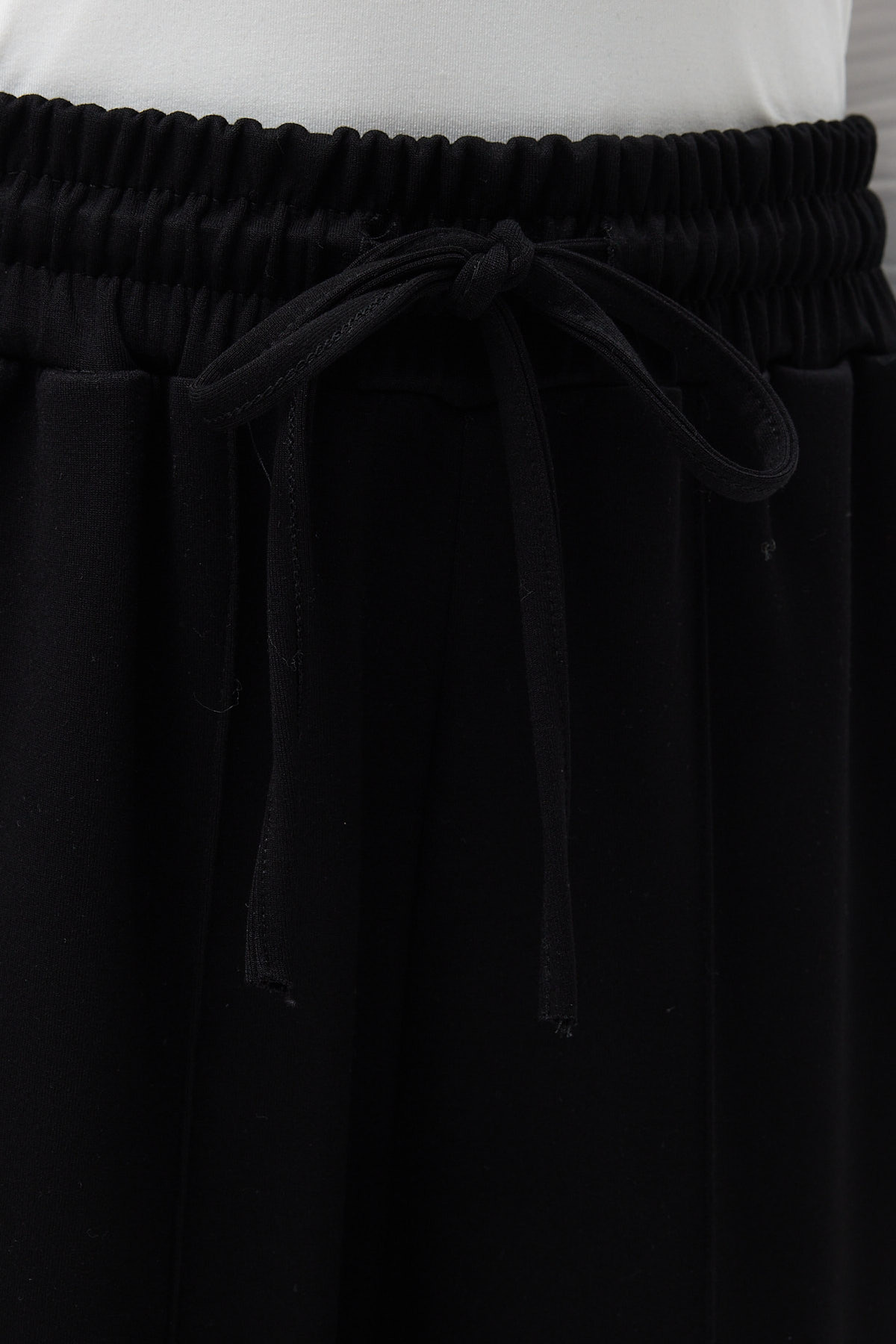 Siyah Bel Lastikli Geniş Paça Kadın Eşofman Altı 9218M - RAYS