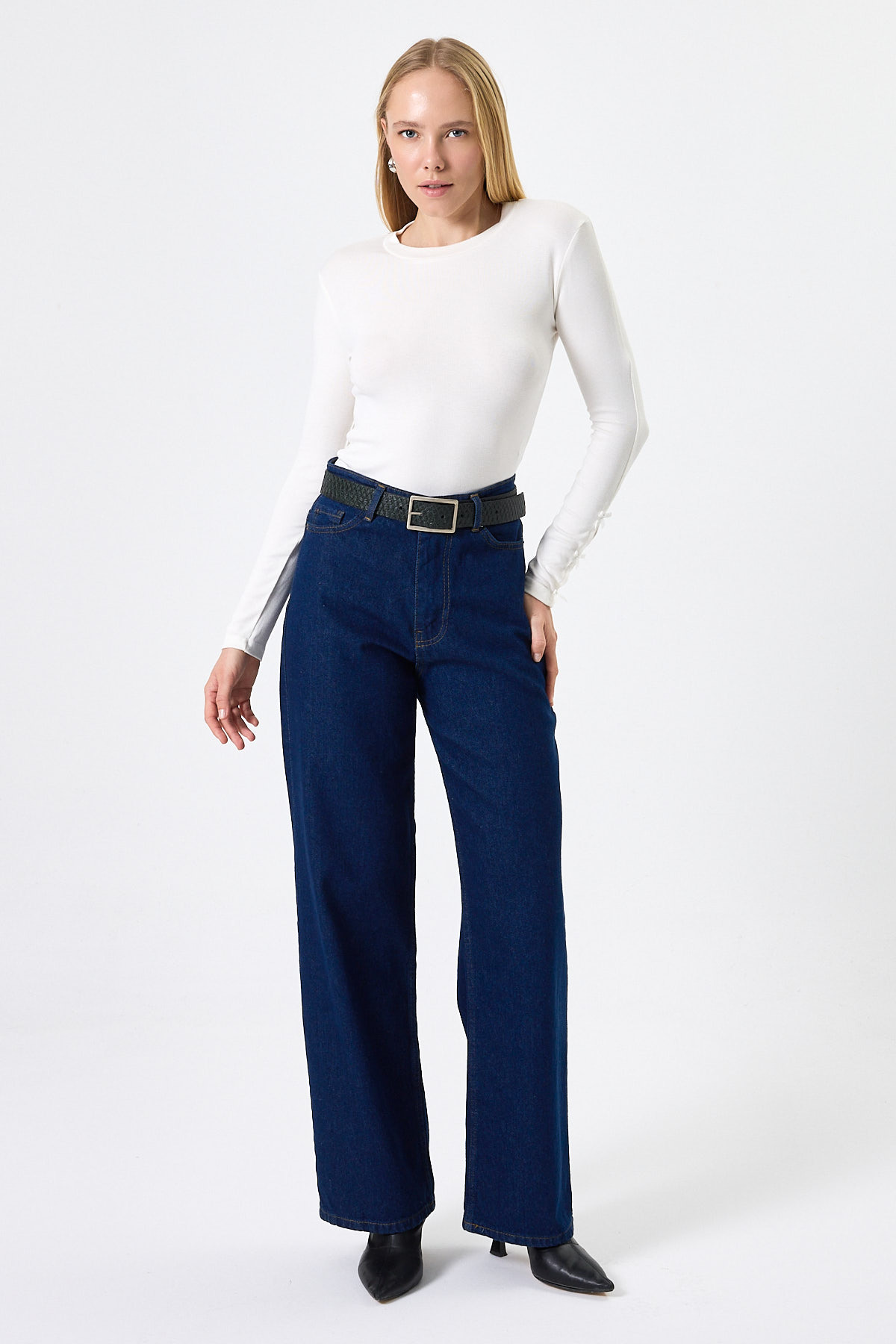 Ekru Kol Kurdele Detaylı Bluz 8232A - 3