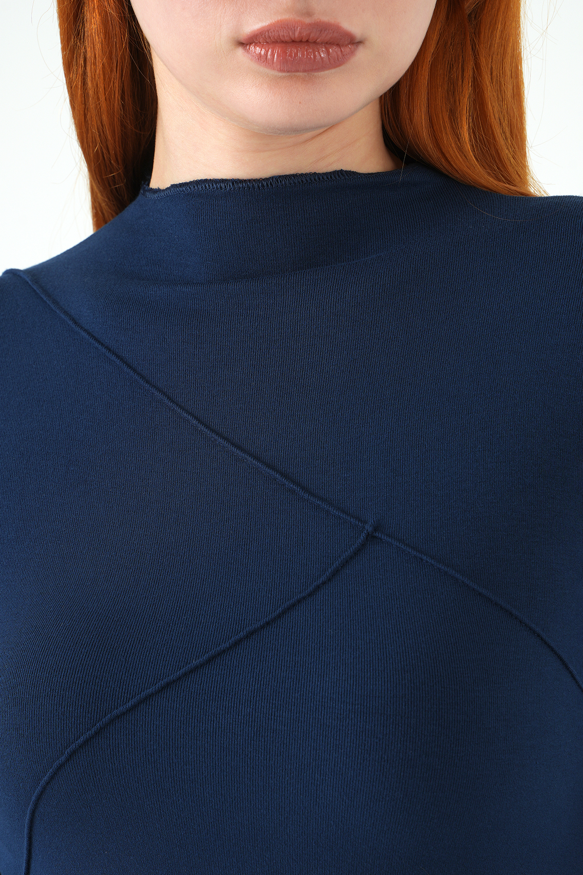 8238A Bisiklet Yaka Ön Çimalı Bluz Laci - 4