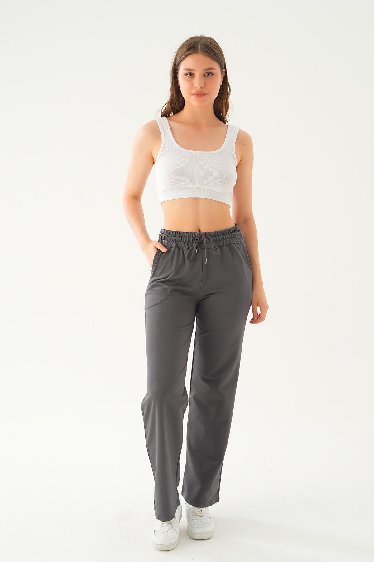 Antrasit Geniş Paça Eşofman 8241 - 1