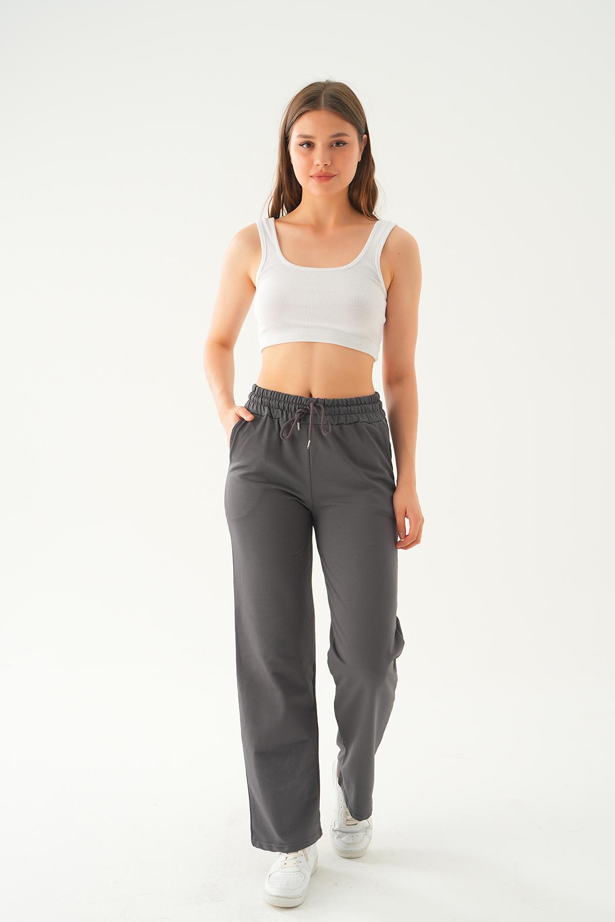 Antrasit Geniş Paça Eşofman 8241 - 2