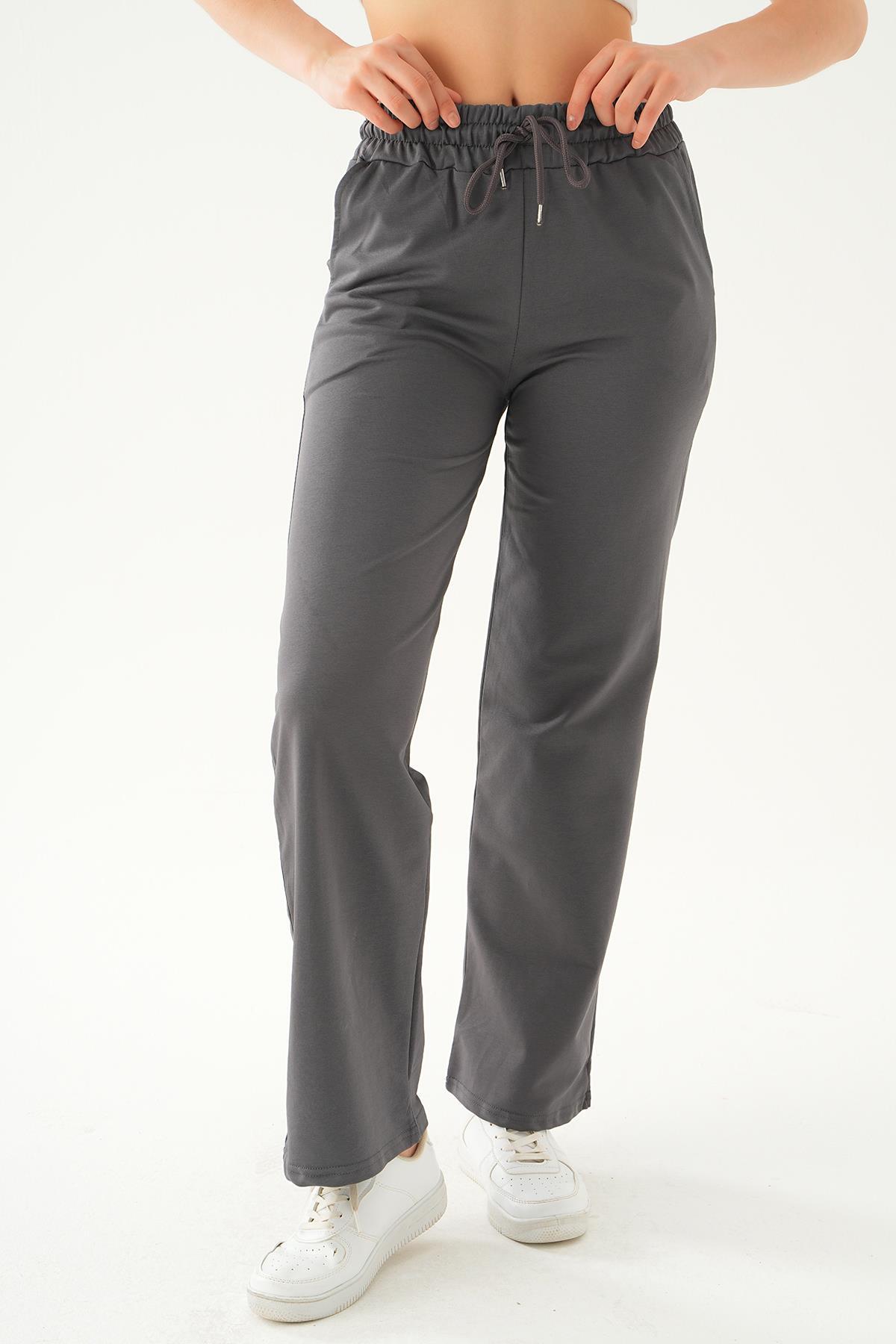 Antrasit Geniş Paça Eşofman 8241 - 3