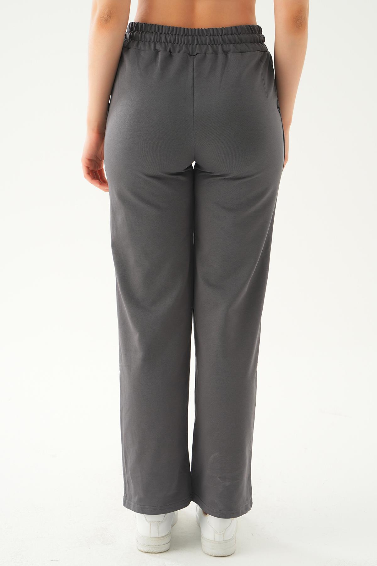 Antrasit Geniş Paça Eşofman 8241 - 5