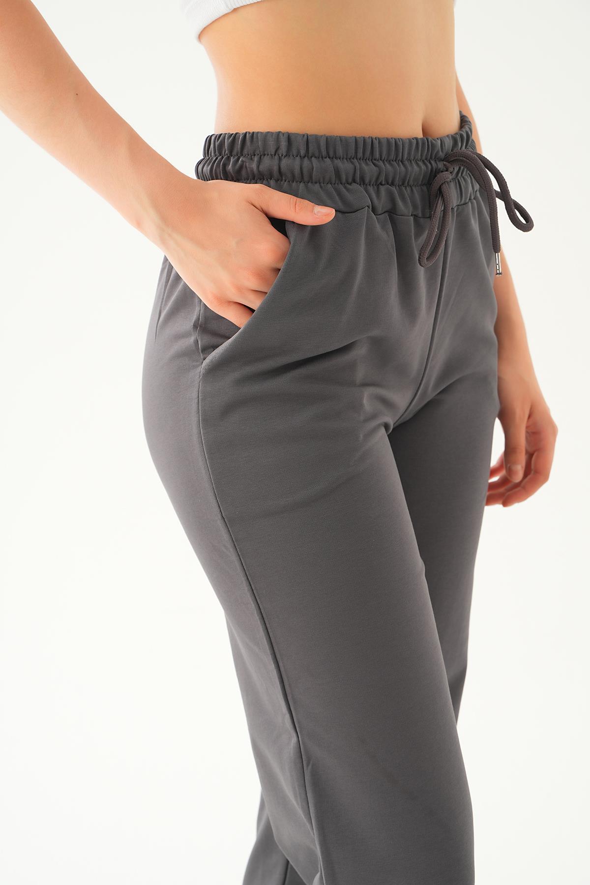 Antrasit Geniş Paça Eşofman 8241 - 6