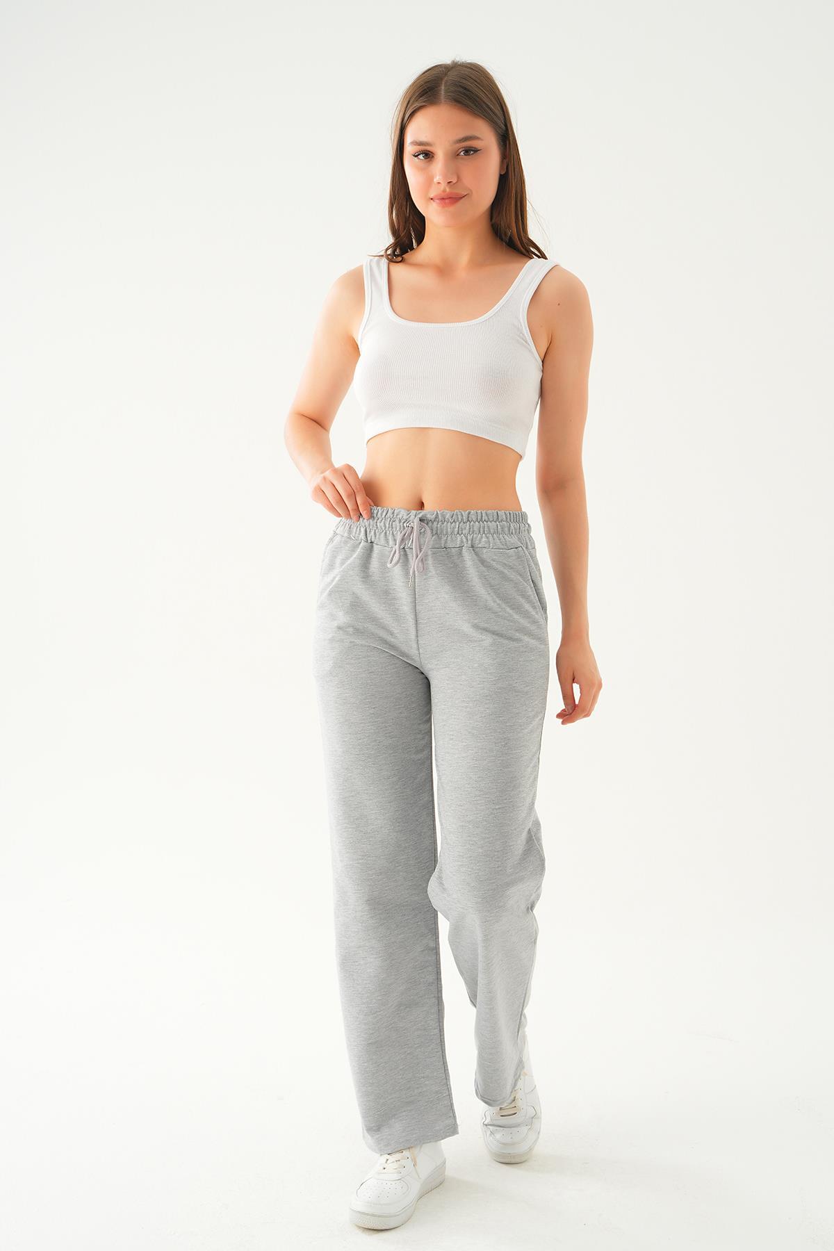 Gri Geniş Paça Eşofman 8241 - 1