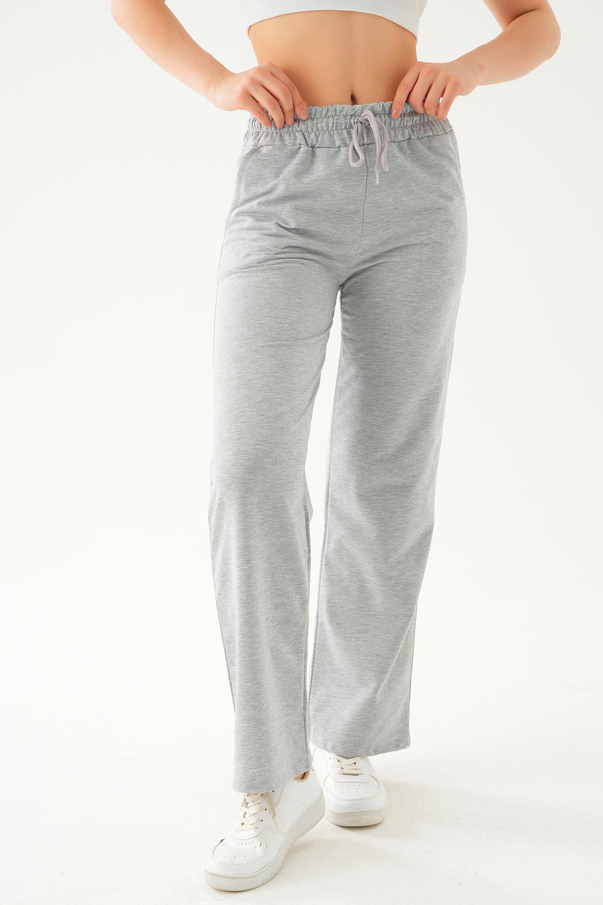 Gri Geniş Paça Eşofman 8241 - 2