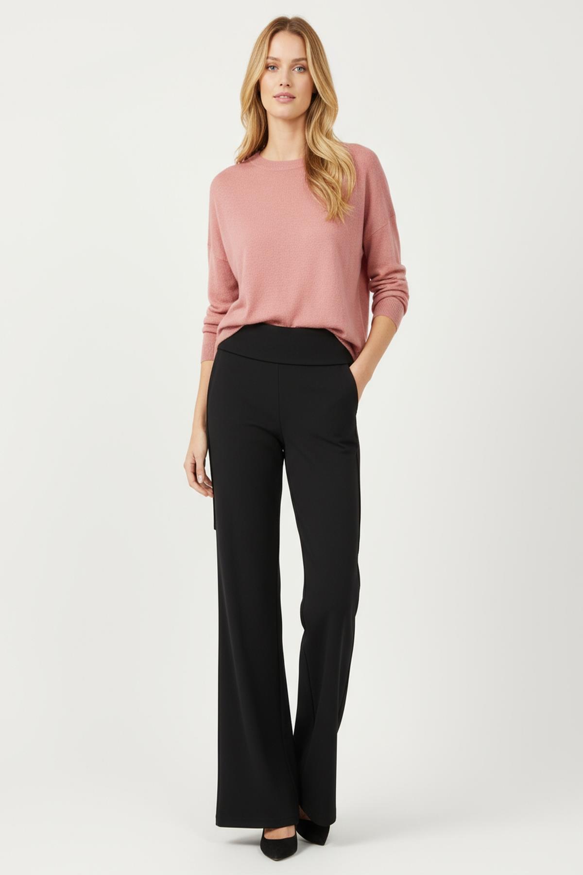 8255A Yandan Bağlamalı Pantolon Siyah - RAYS