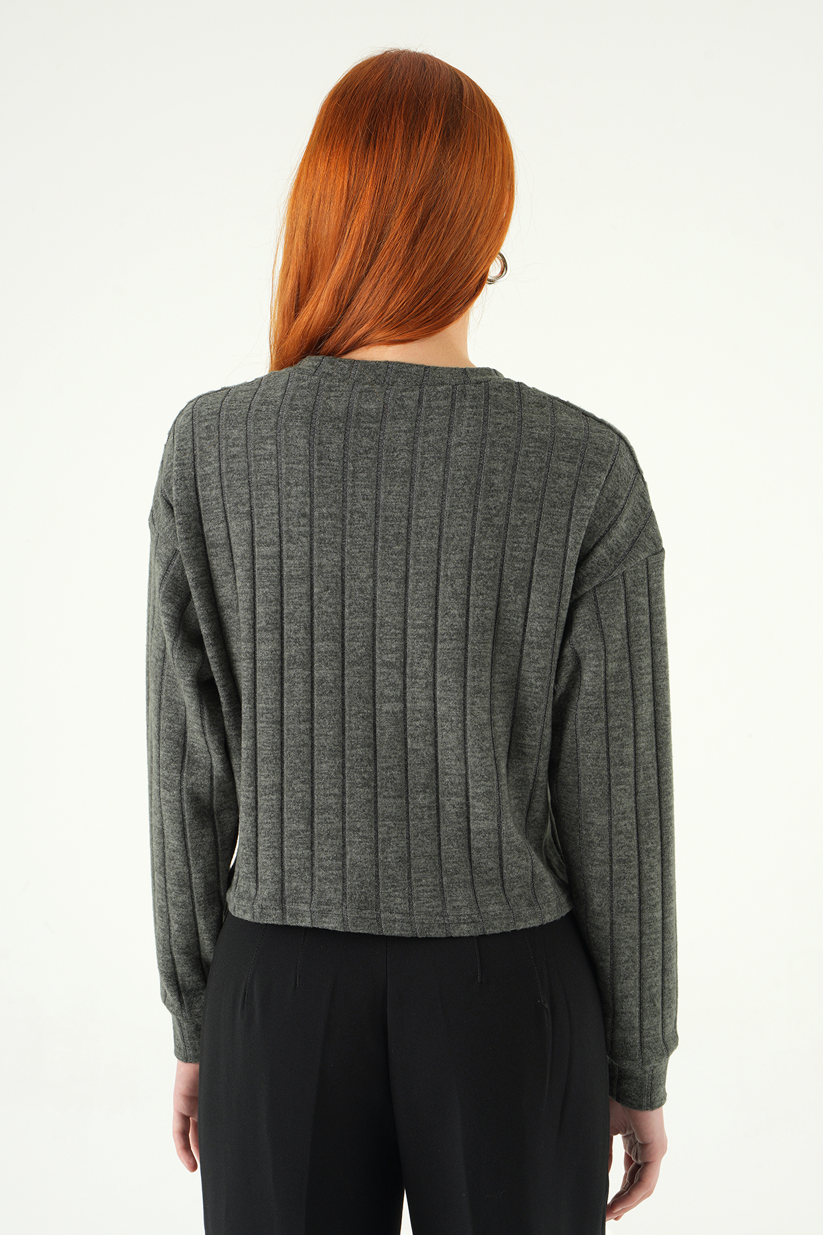 8259A V Yaka Bluz Antrasit - 5