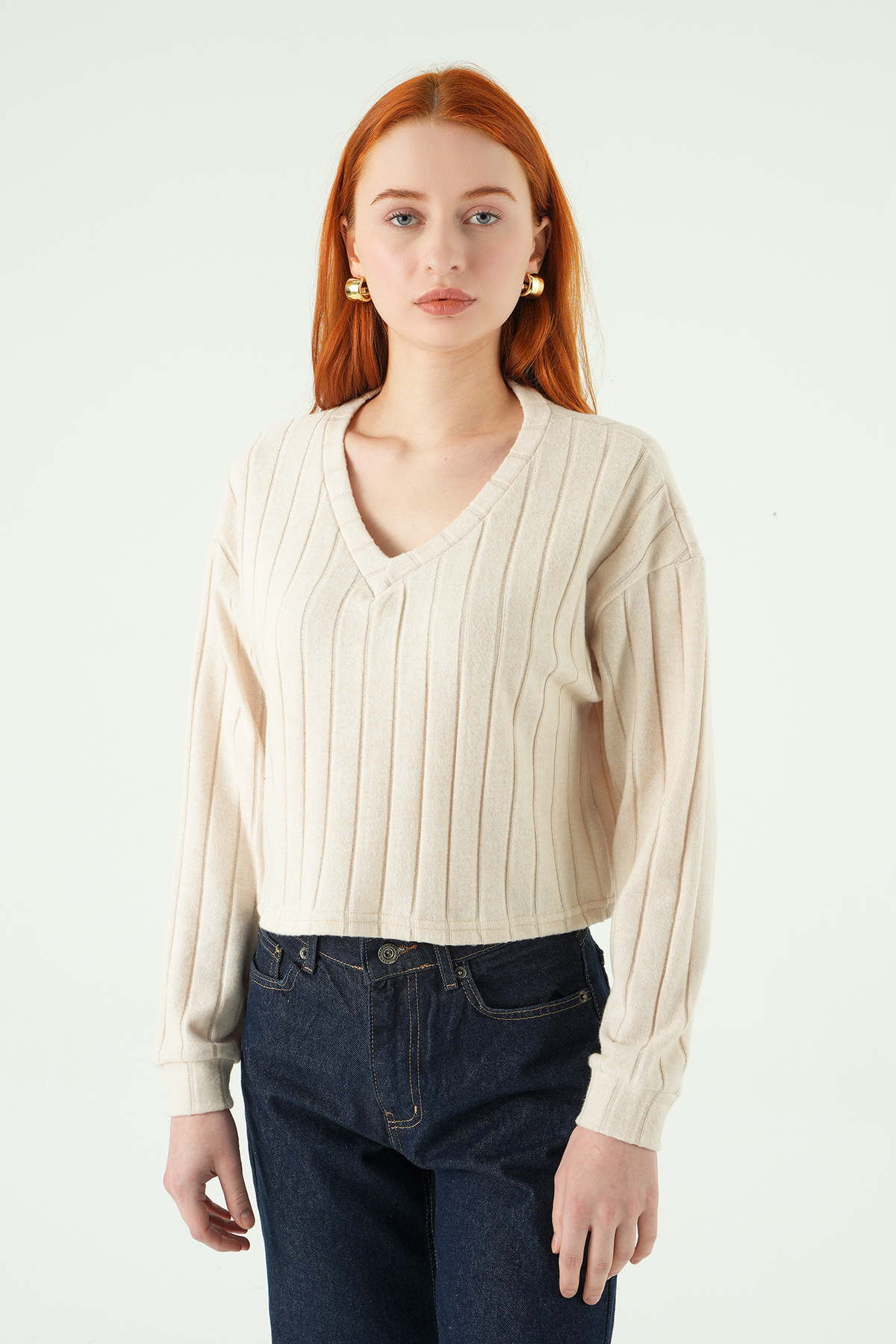 8259A V Yaka Bluz Bej - 1