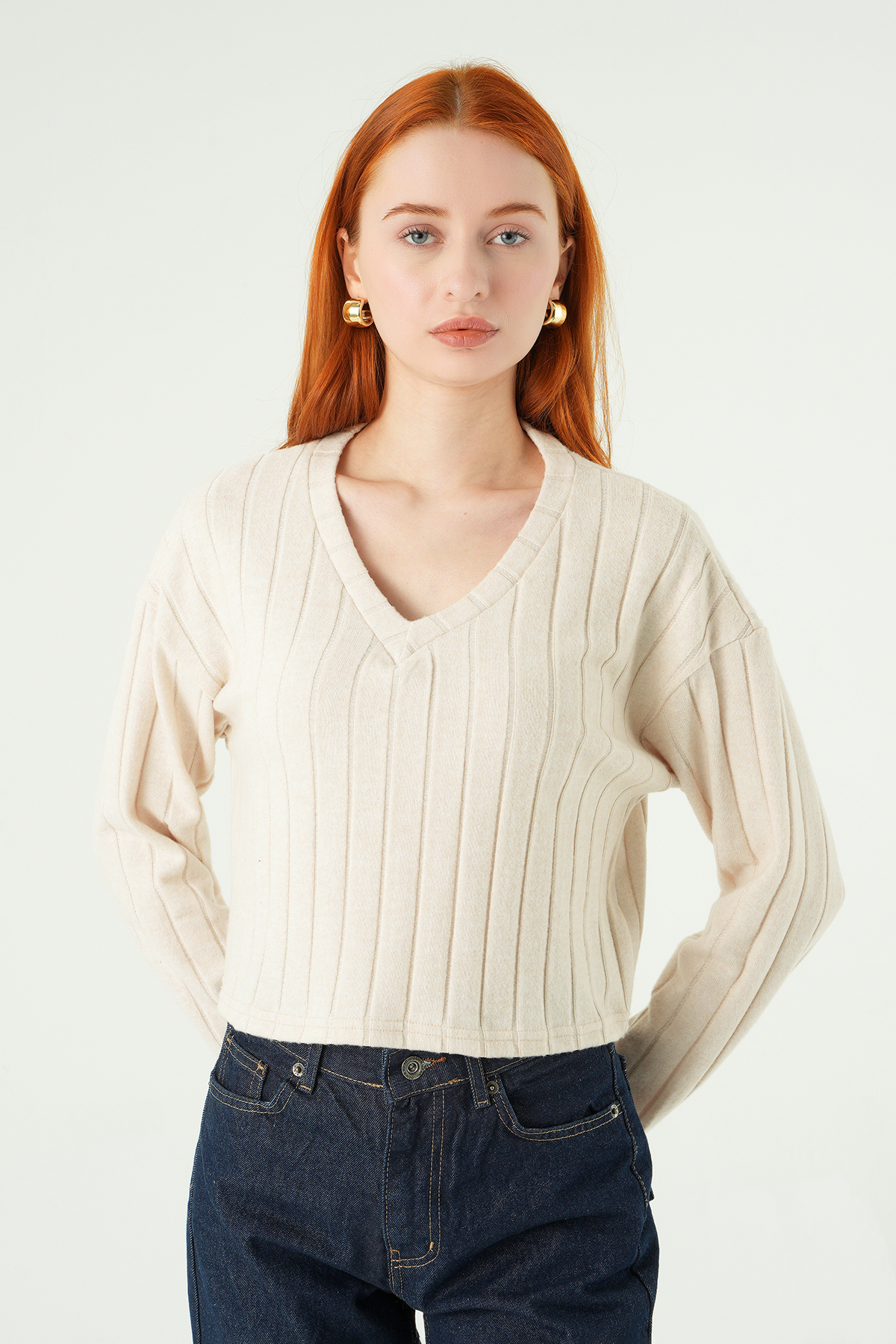 8259A V Yaka Bluz Bej - 2