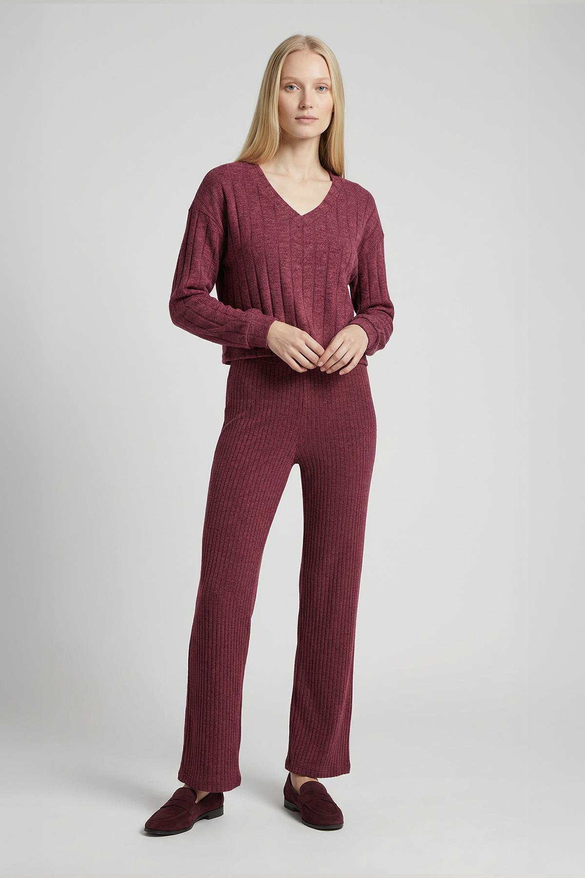 8259A V Yaka Bluz Bordo - RAYS