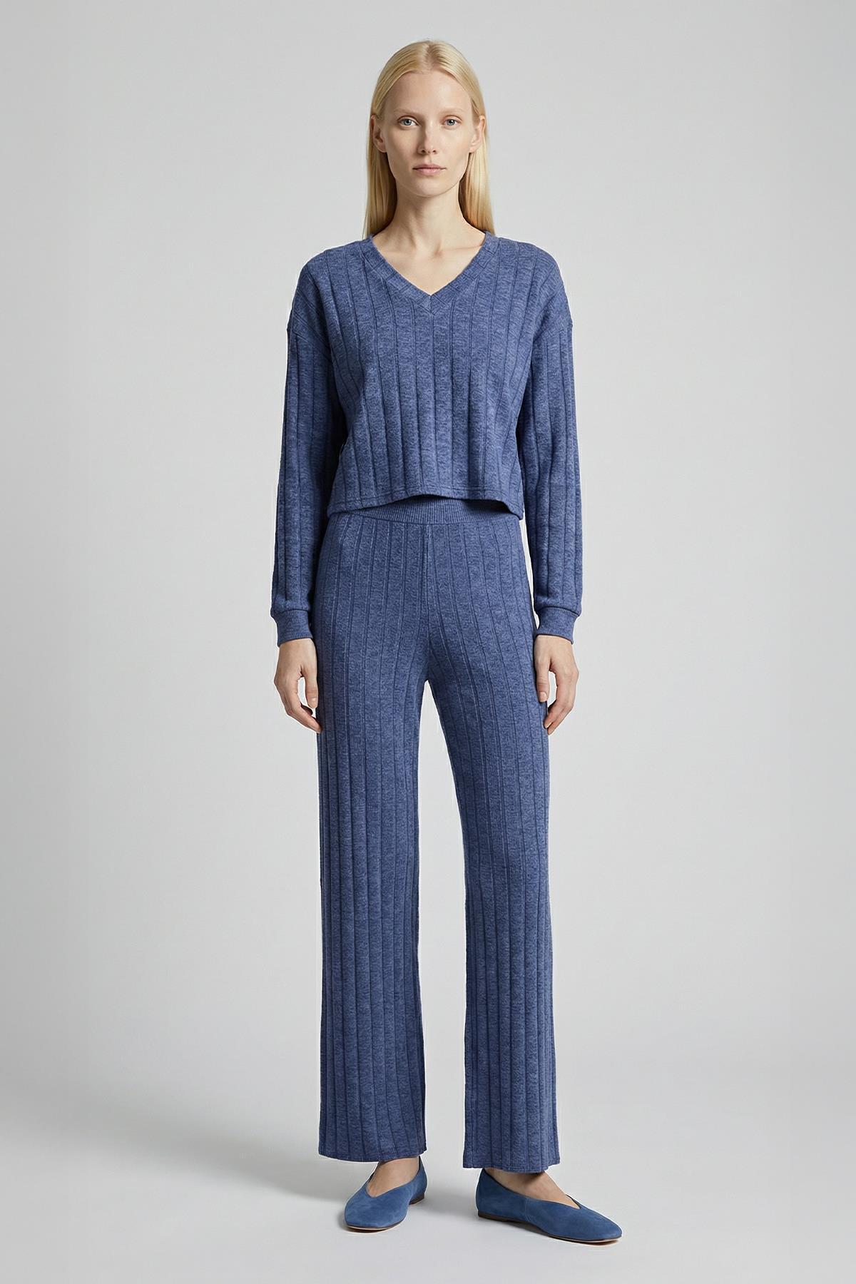 8259A V Yaka Bluz İndigo - RAYS