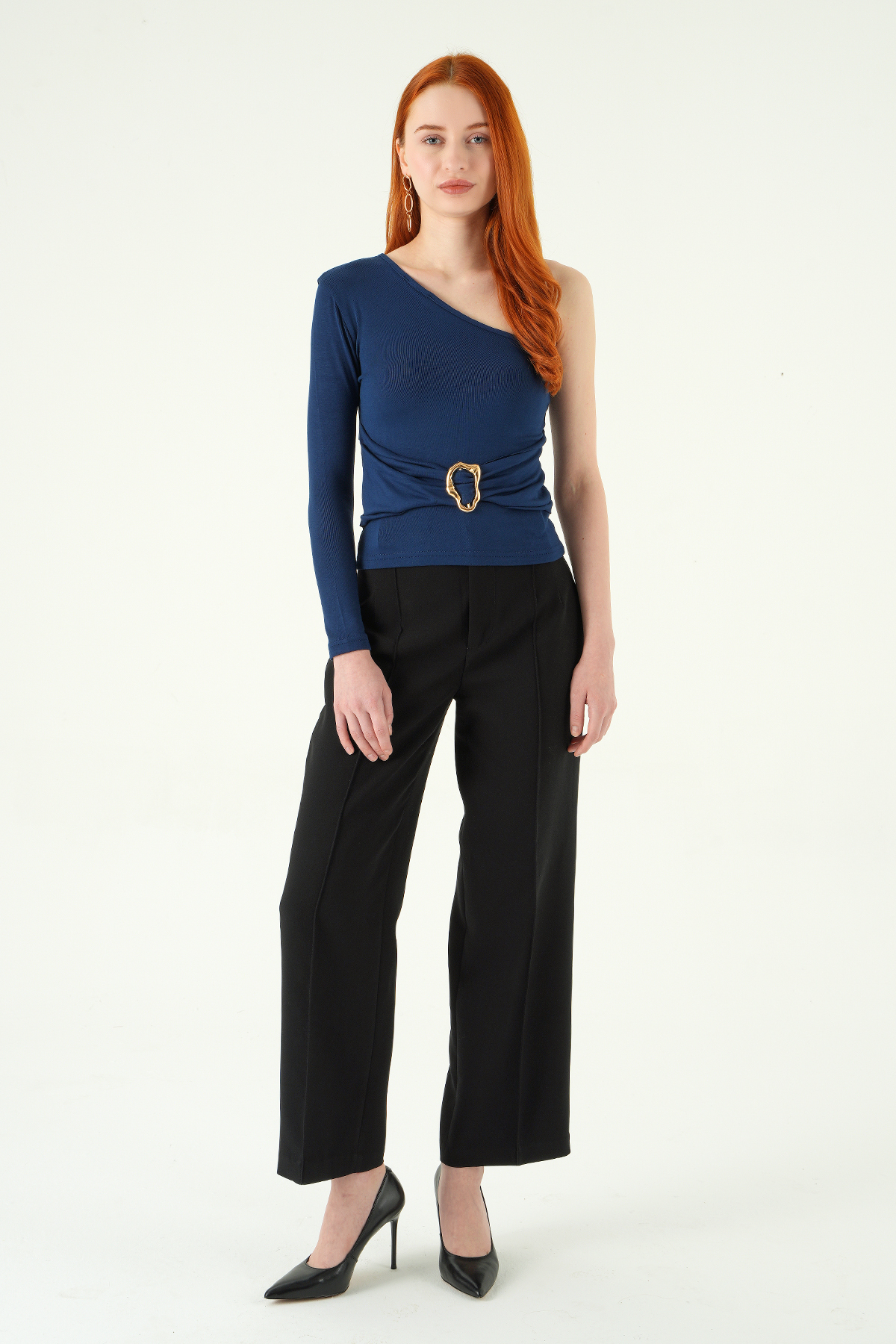 8261A Tek Kol Tokalı Bluz Laci - 3