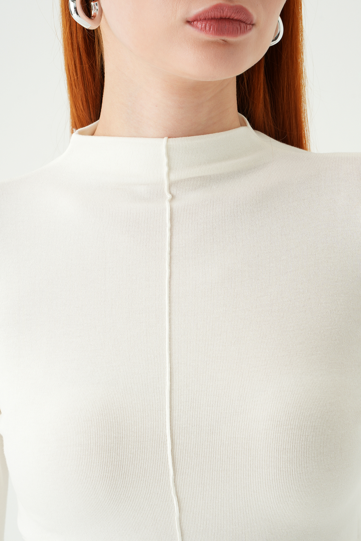 Ekru Yarım Boğaz Ön Çimalı Badi 8262A - 4