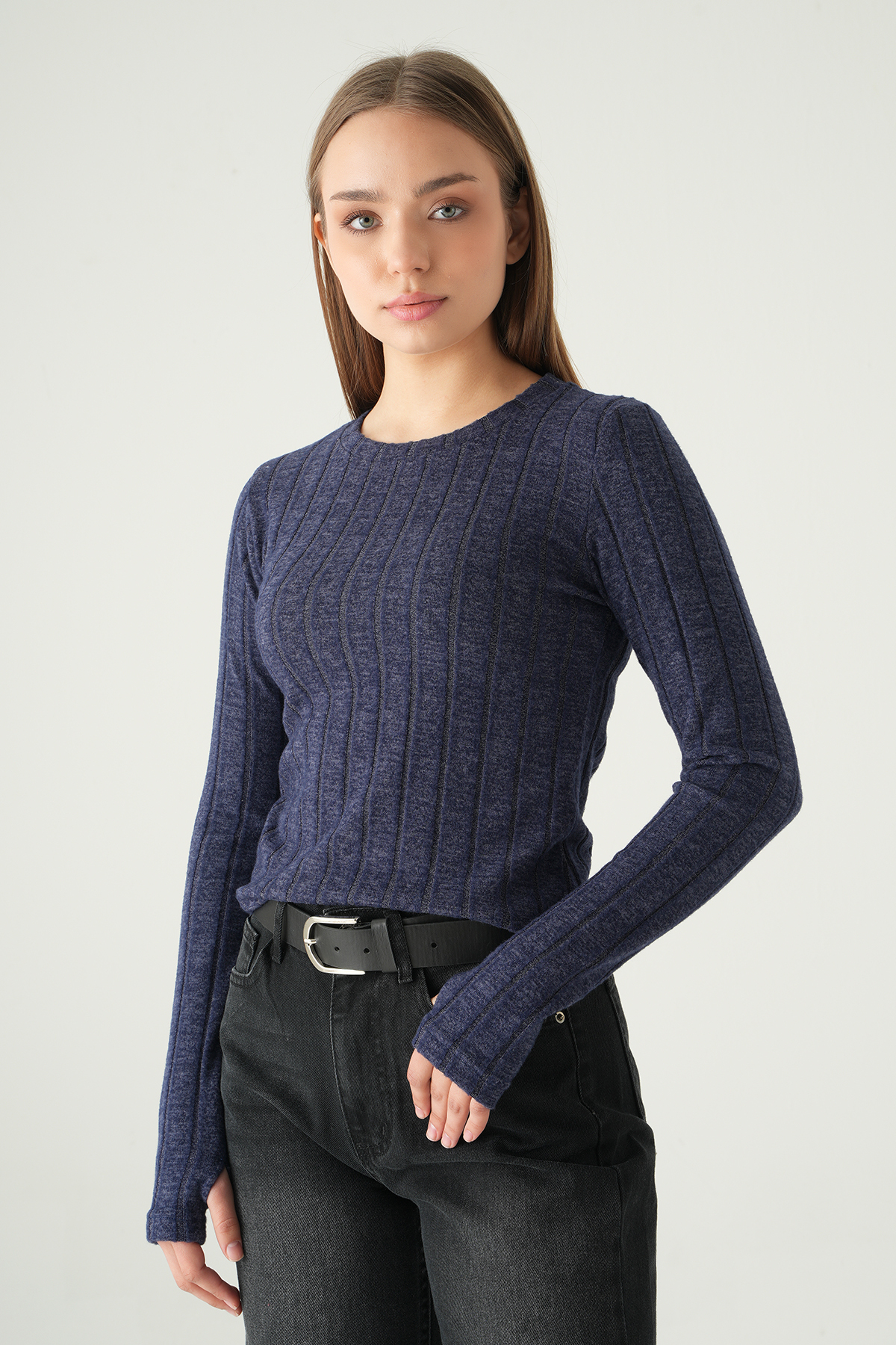 Laci Bisiklet Yaka Bluz 8268A - 2