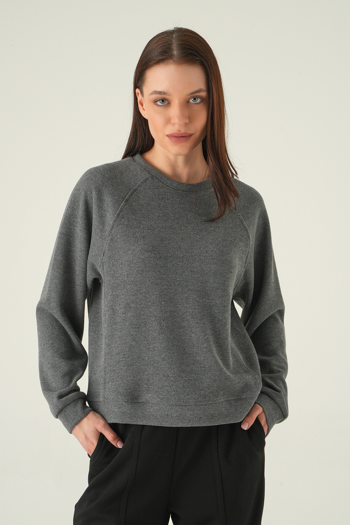 8271A Bisiklet Yaka Kazak Antrasit - RAYS (1)