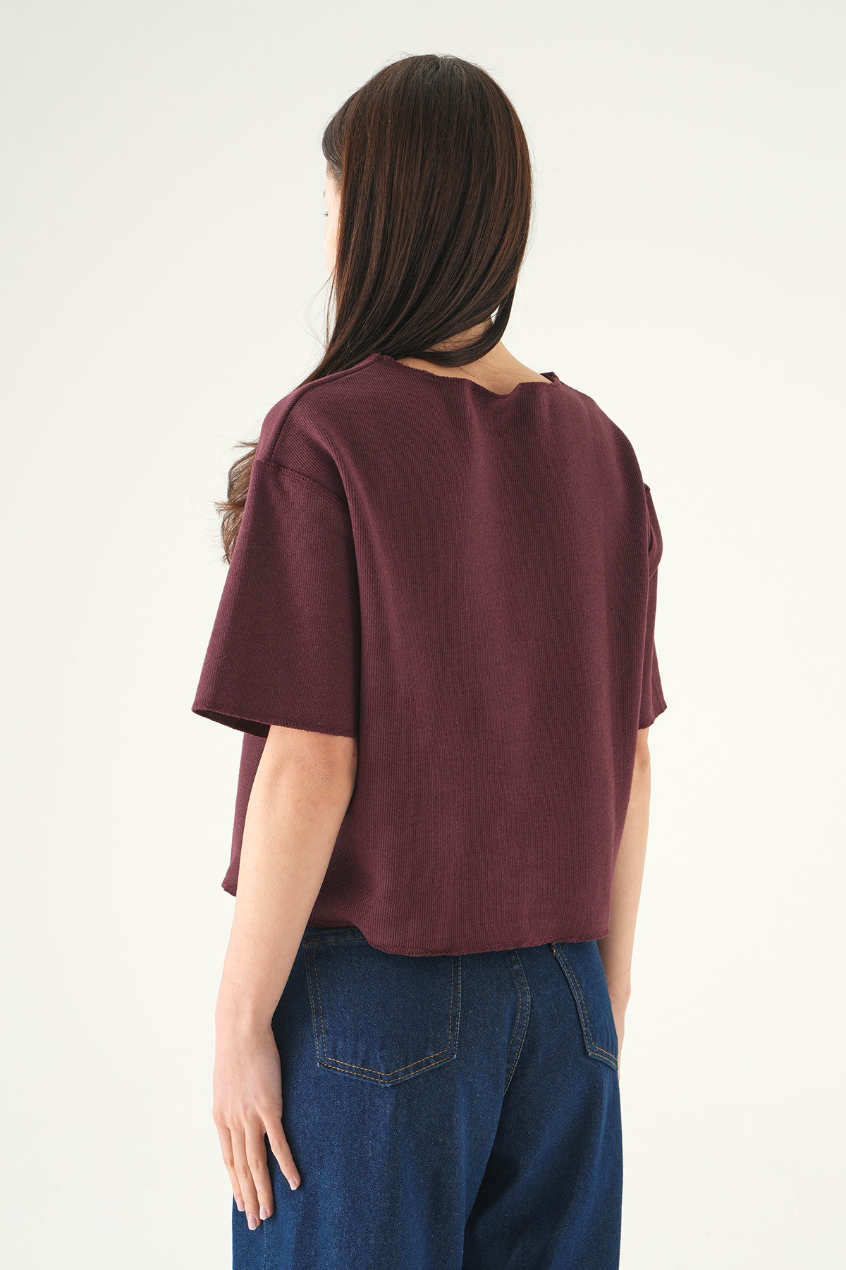 Mürdüm Bisiklet Yaka Kısa Kol Bluz 8274A - 5