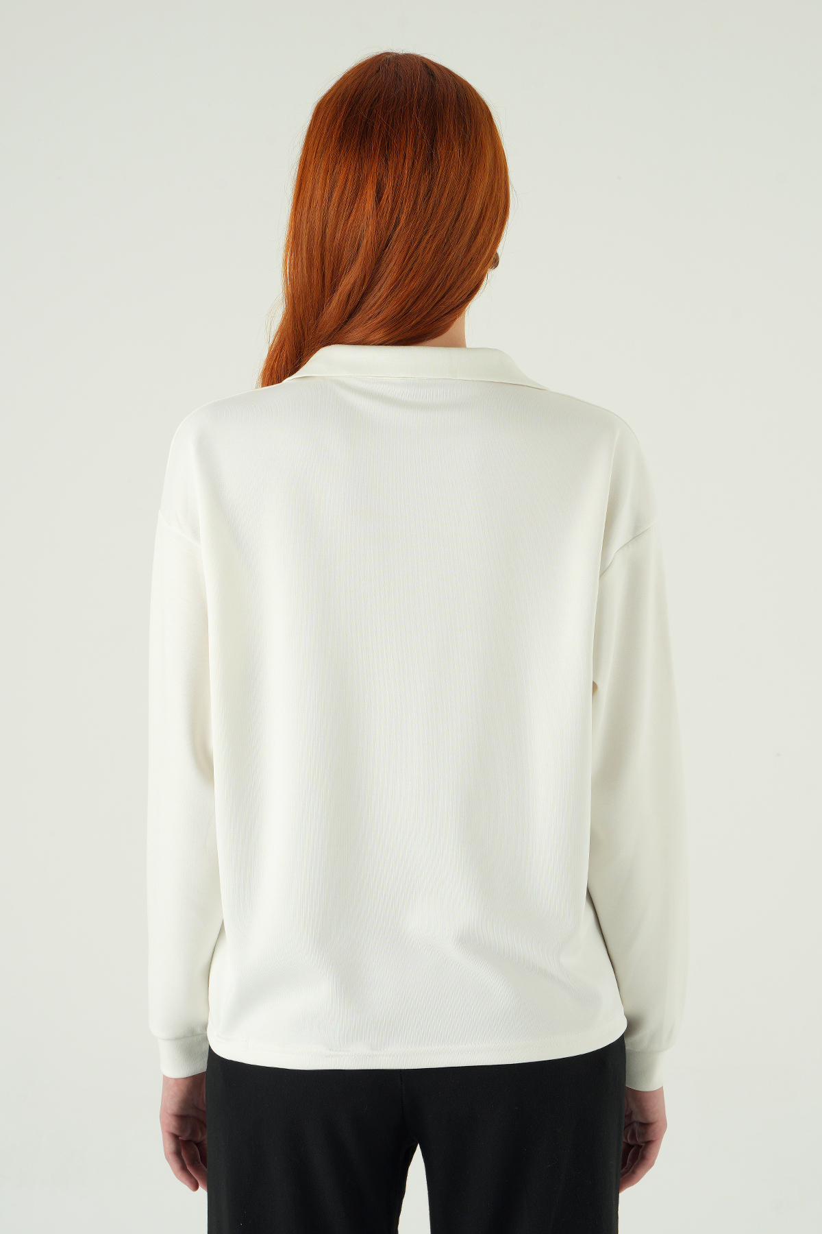 Ekru Gömlek Yaka Sweat 8275A - 4