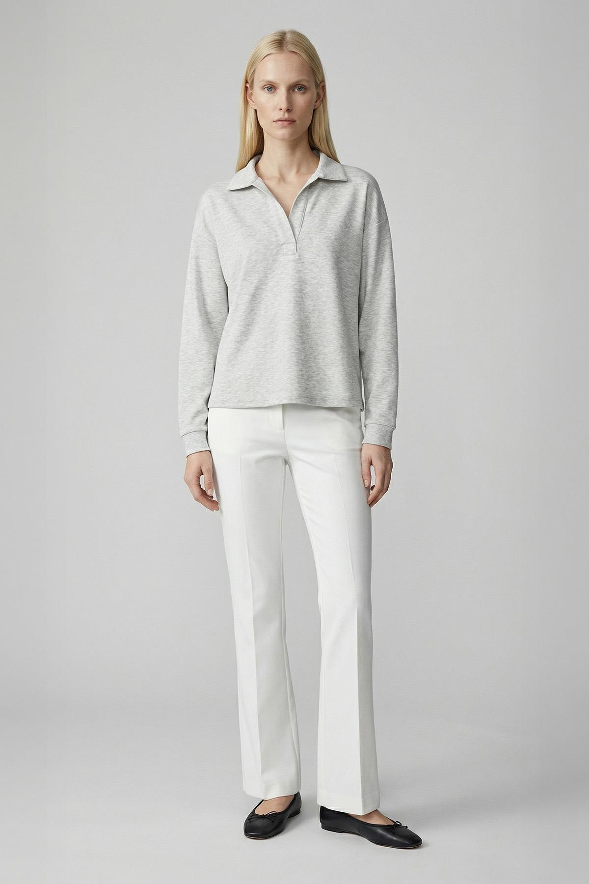 8275A Gömlek Yaka Kazak Karmelanj - RAYS