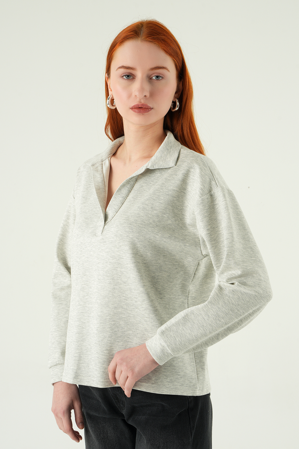 Karmelanj Gömlek Yaka Sweat 8275A - 2