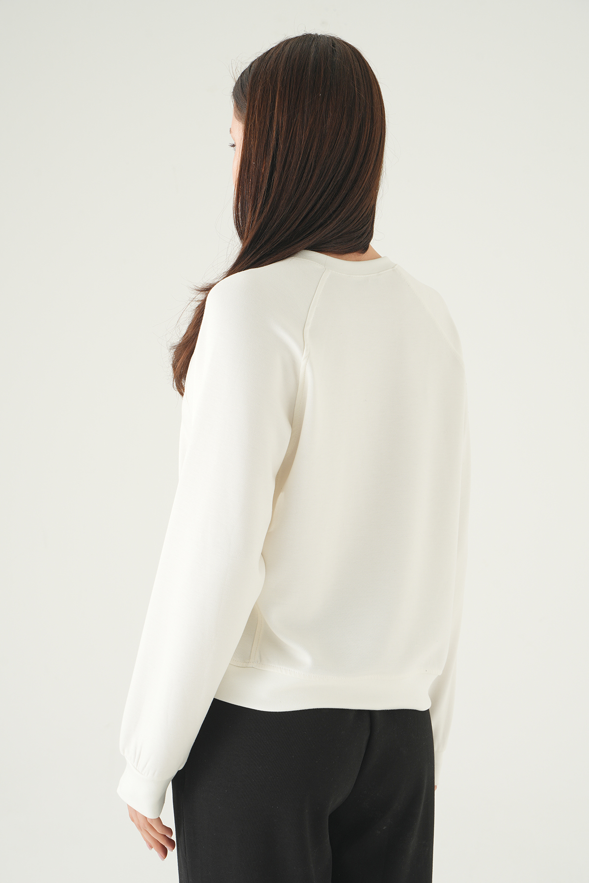 Bisiklet Yaka Sweat 8277A Ekru - 5