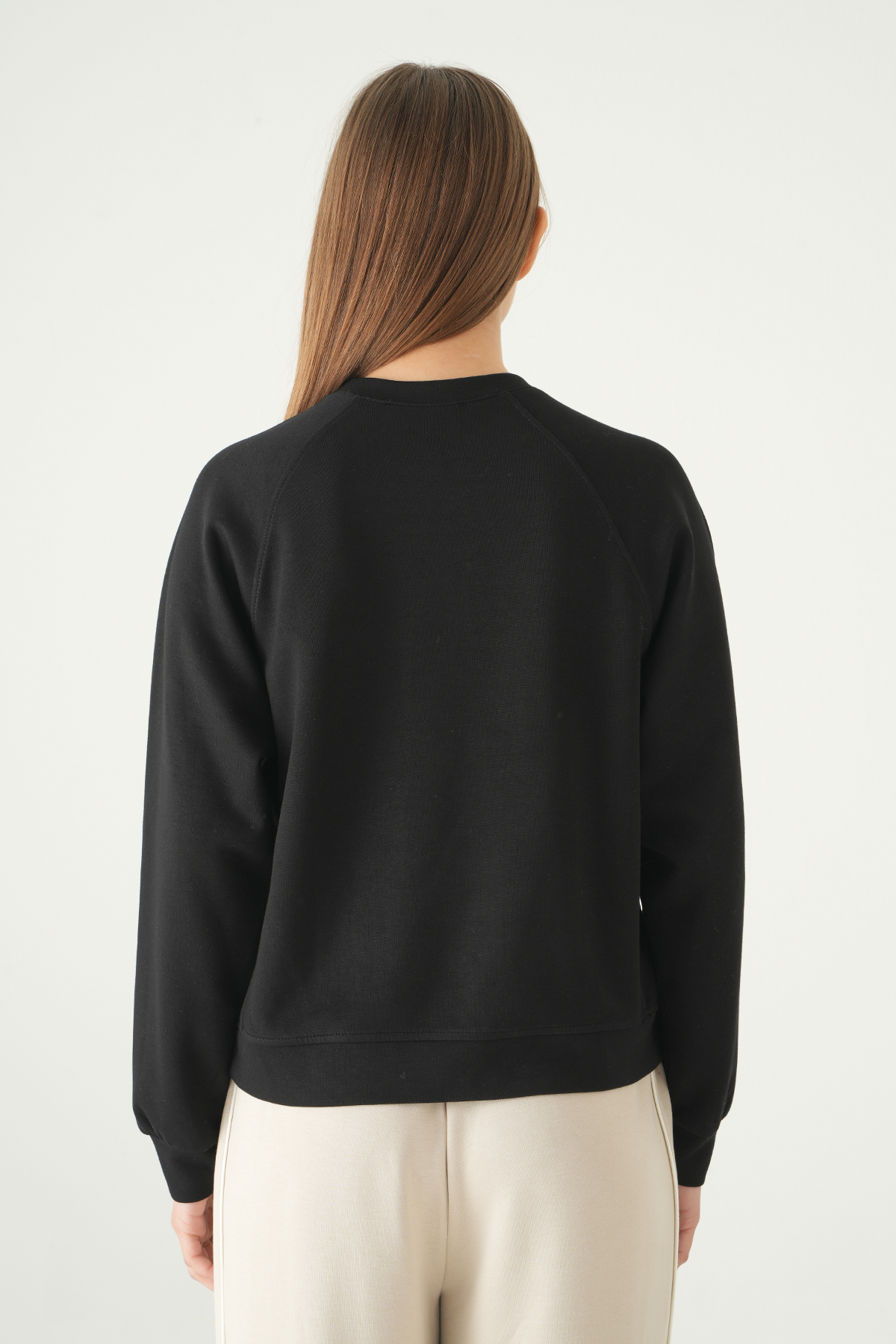 Siyah Bisiklet Yaka Sweat 8277A - 5