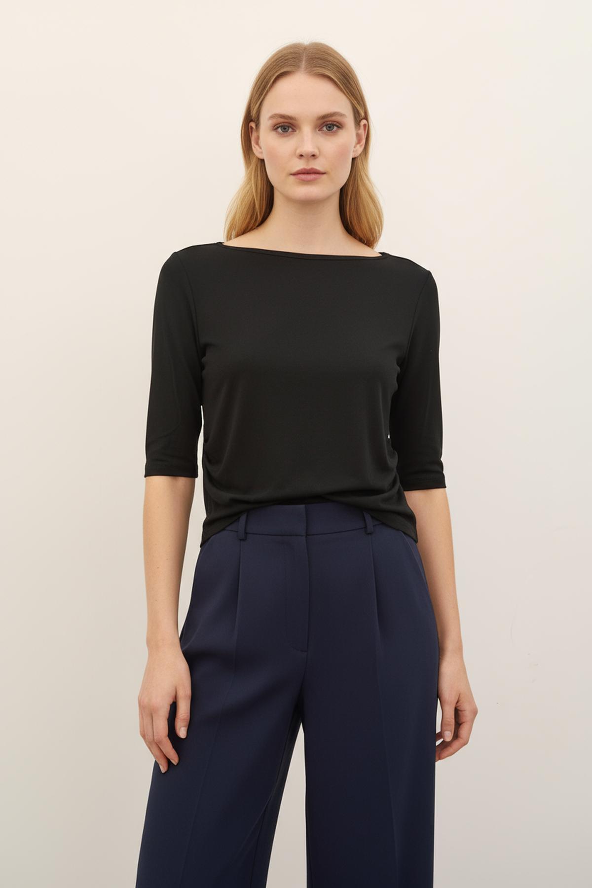 8279A Kısa Kol Badi Siyah - 1