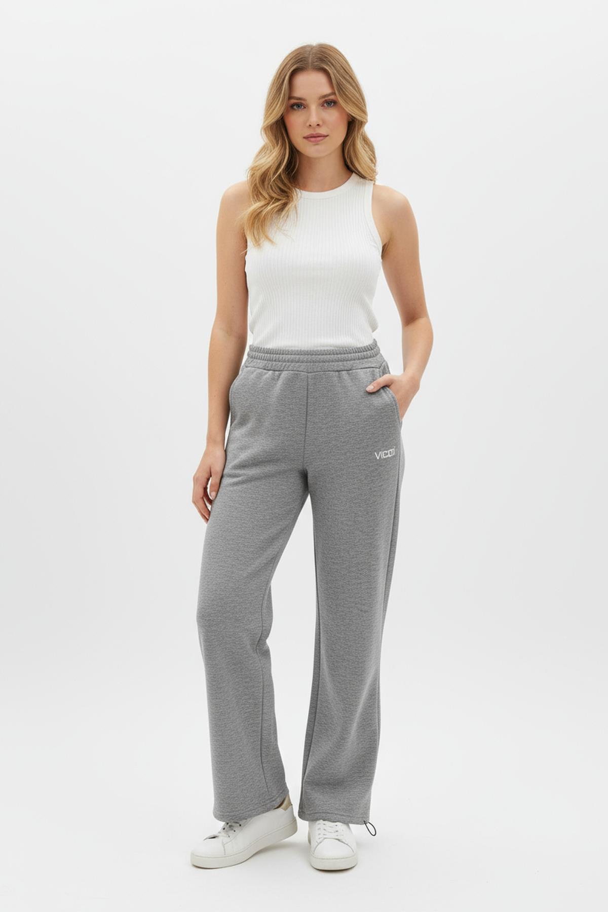 8293A Baskılı Eşofman Gri - RAYS