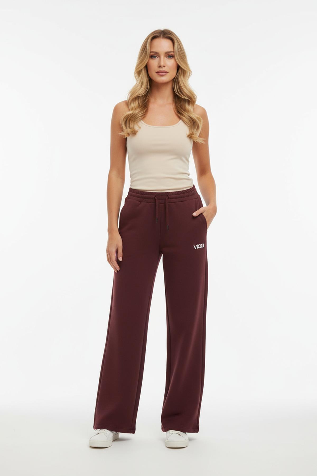 8293A Baskılı Eşofman Bordo - 1