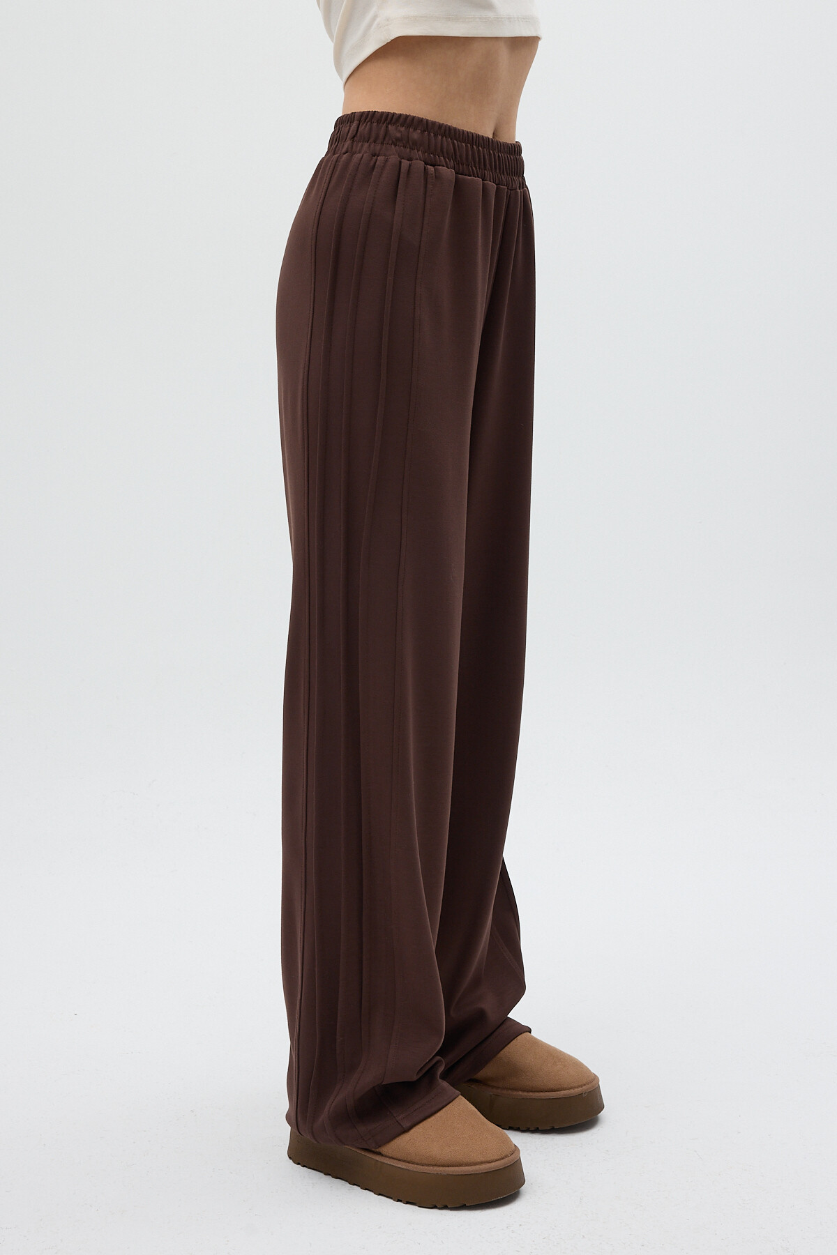 8296A Yandan Çimalı Eşofman Kahve - RAYS