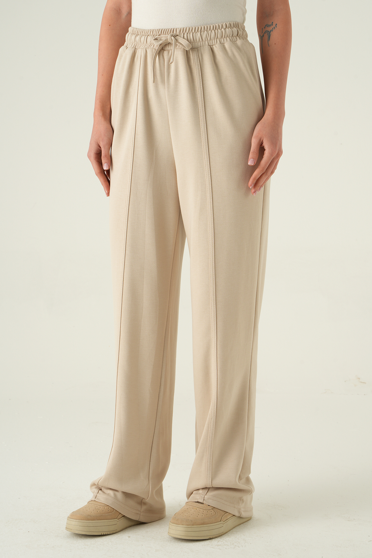 Bej Ön Çima Detay Eşofman 8302A - 2