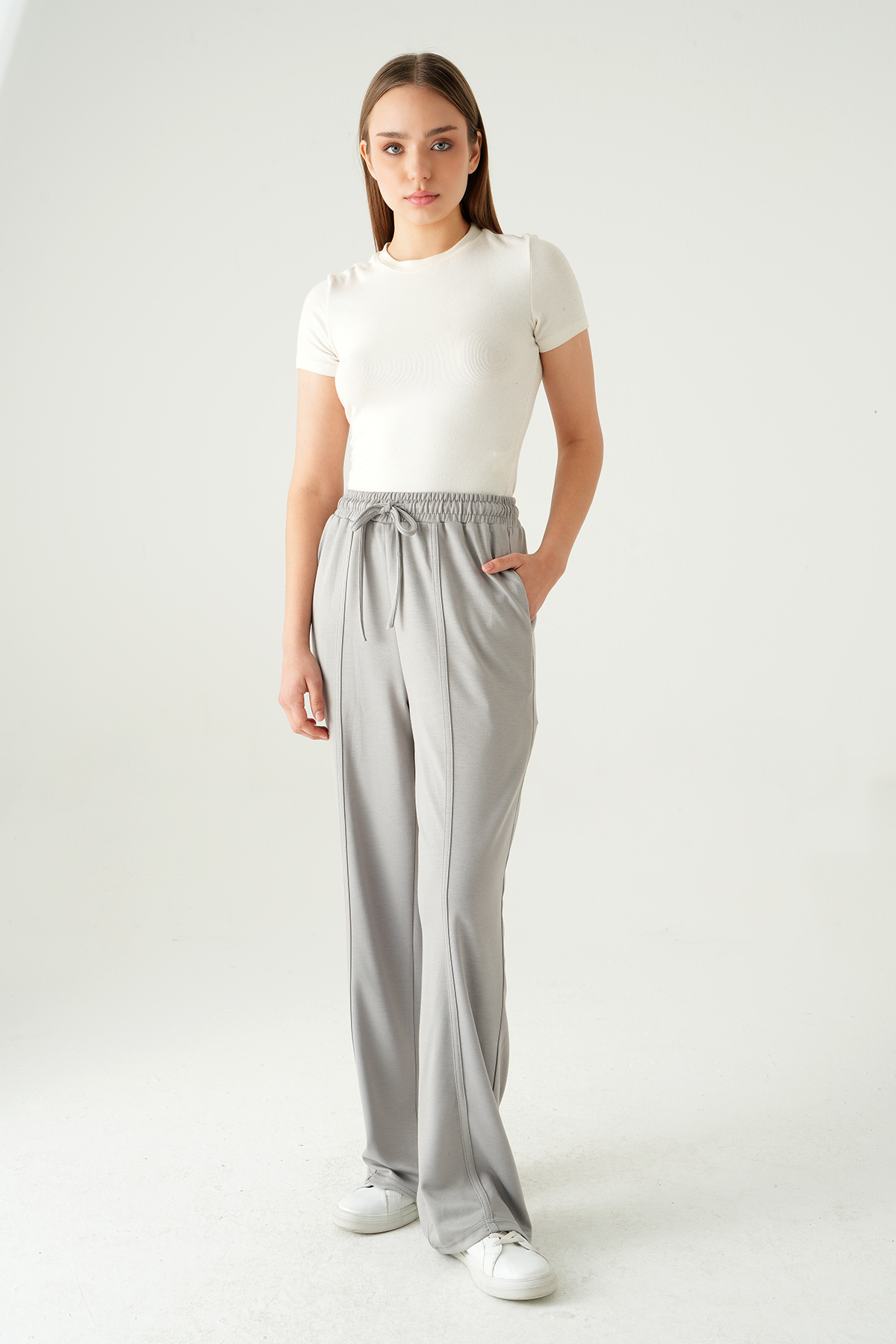 Gri Ön Çima Detay Eşofman 8302A - RAYS (1)