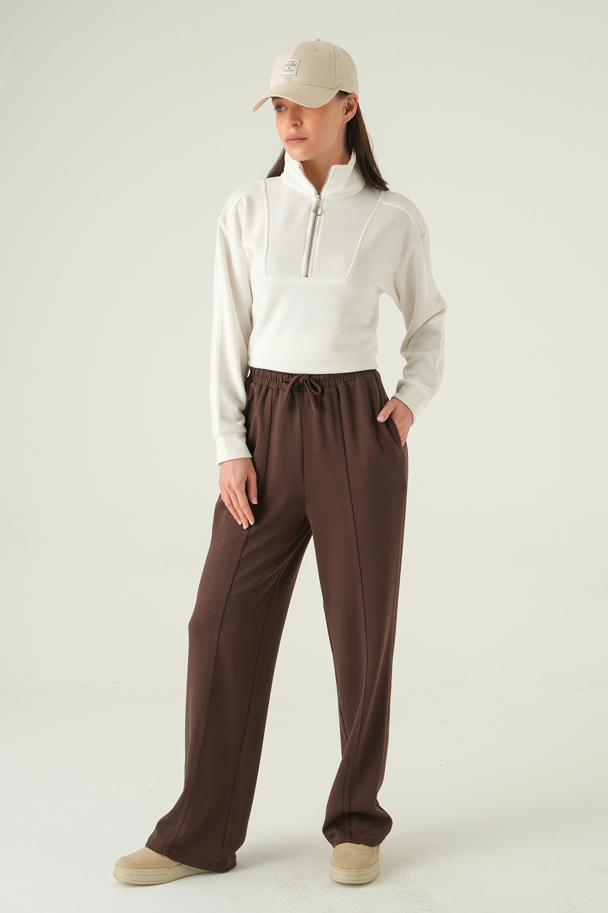 8302A Ön Çima Detay Eşofman Kahve - 6