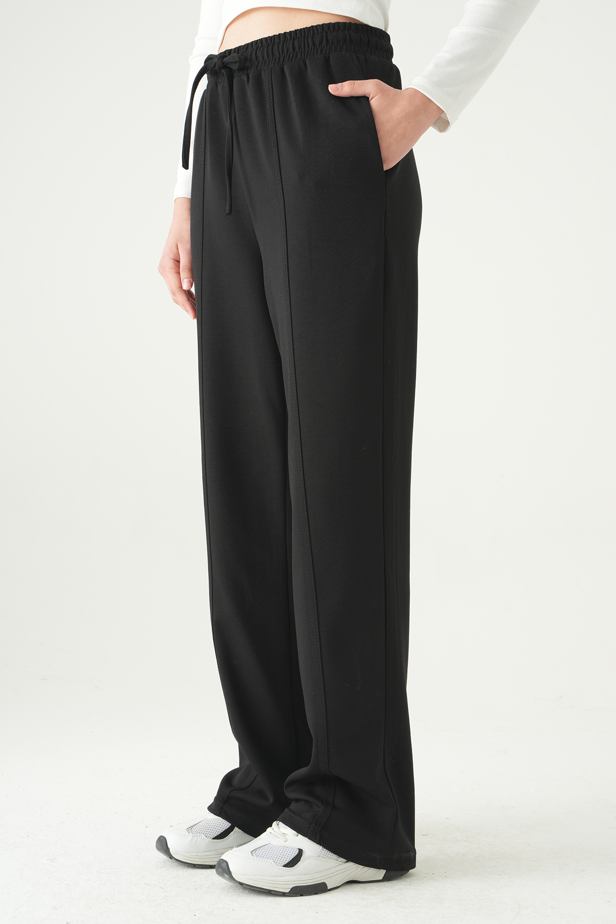 8302A Ön Çima Detay Eşofman Siyah - RAYS