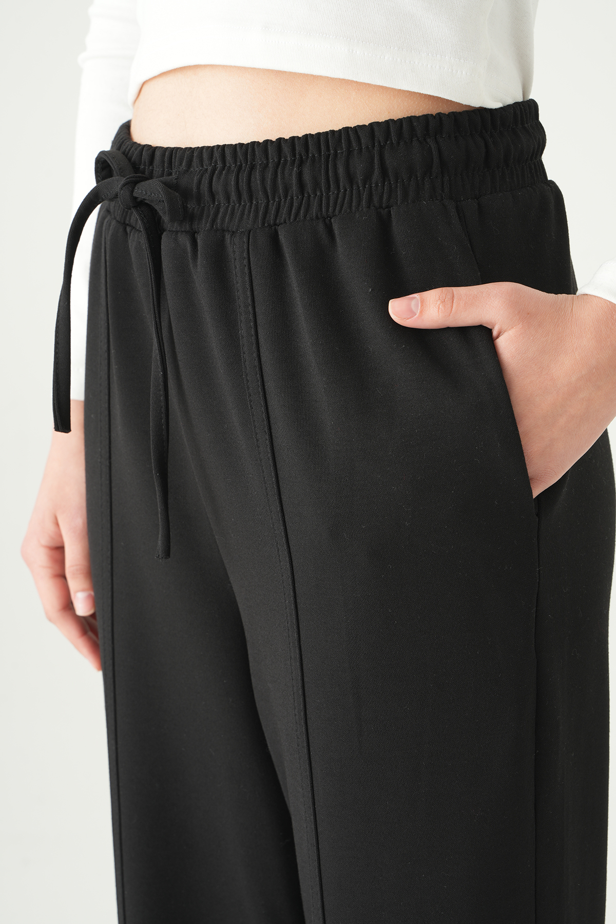 8302A Ön Çima Detay Eşofman Siyah - 4