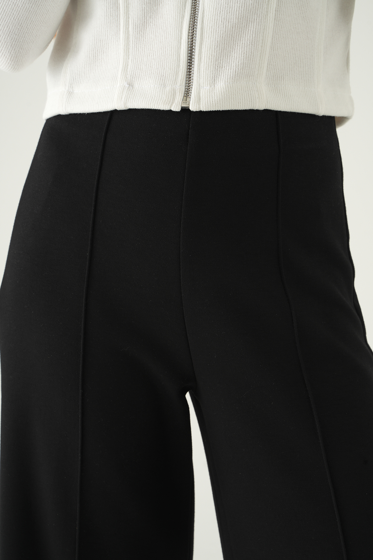 8303A Ön Çimalı Yüksek Bel Pantolon Siyah - RAYS