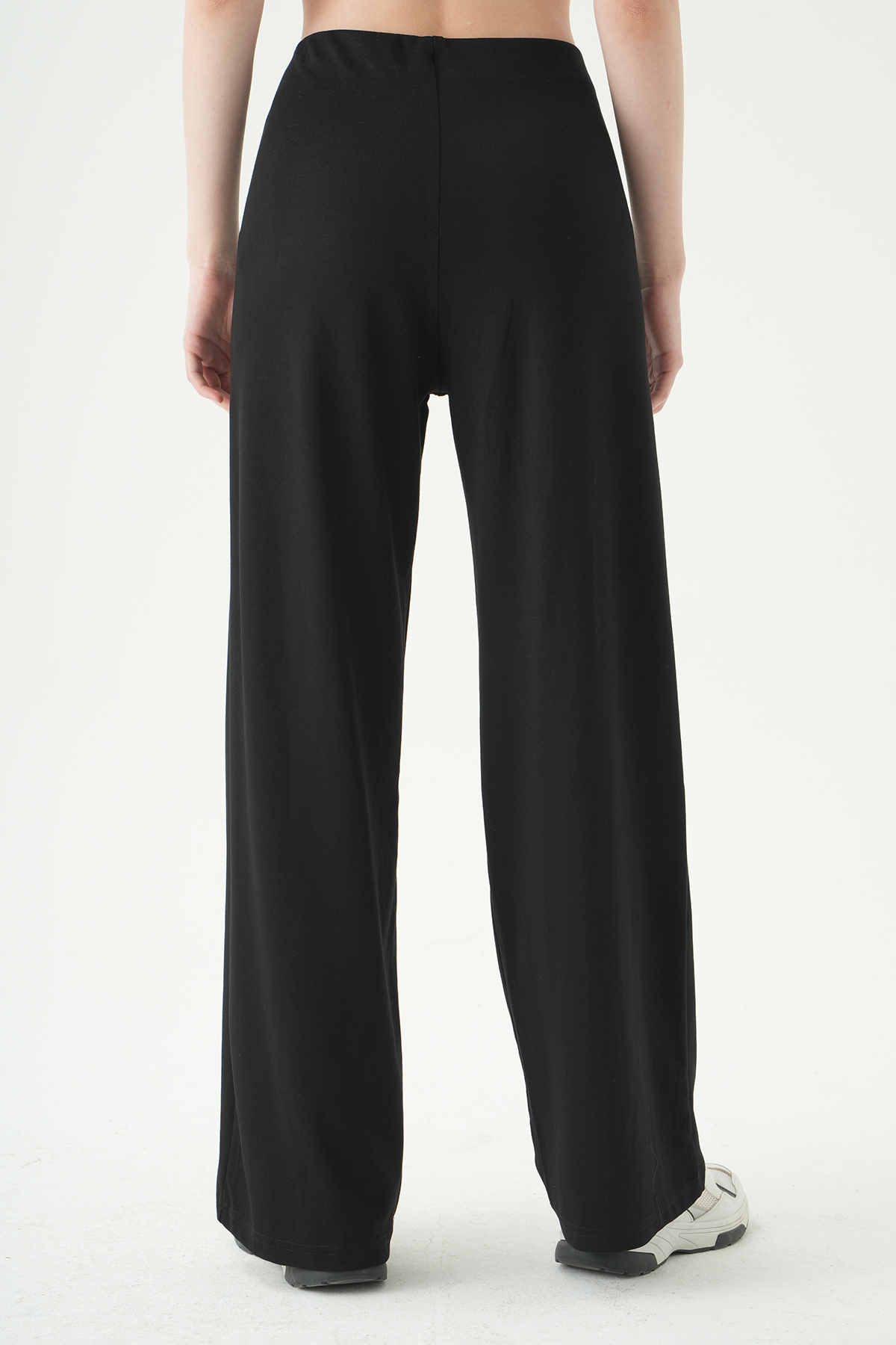 Siyah Ön Çimalı Yüksek Bel Pantolon 8303A - 5