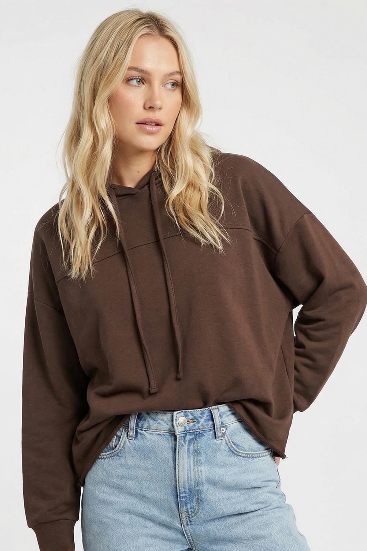 8308A Şerit Detay Tunik Kahve - RAYS