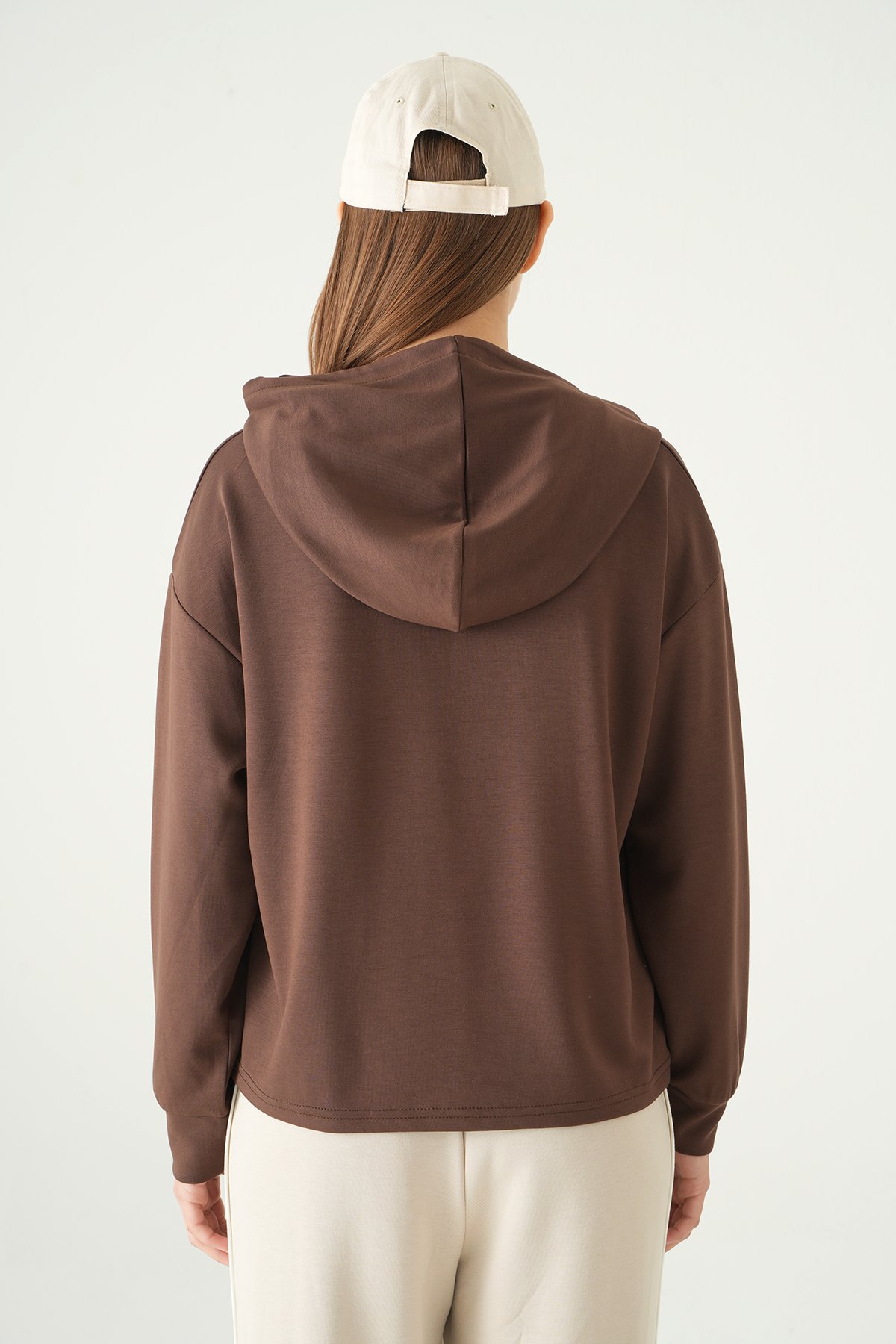 Kahve Şerit Detay Sweat 8308A - 5