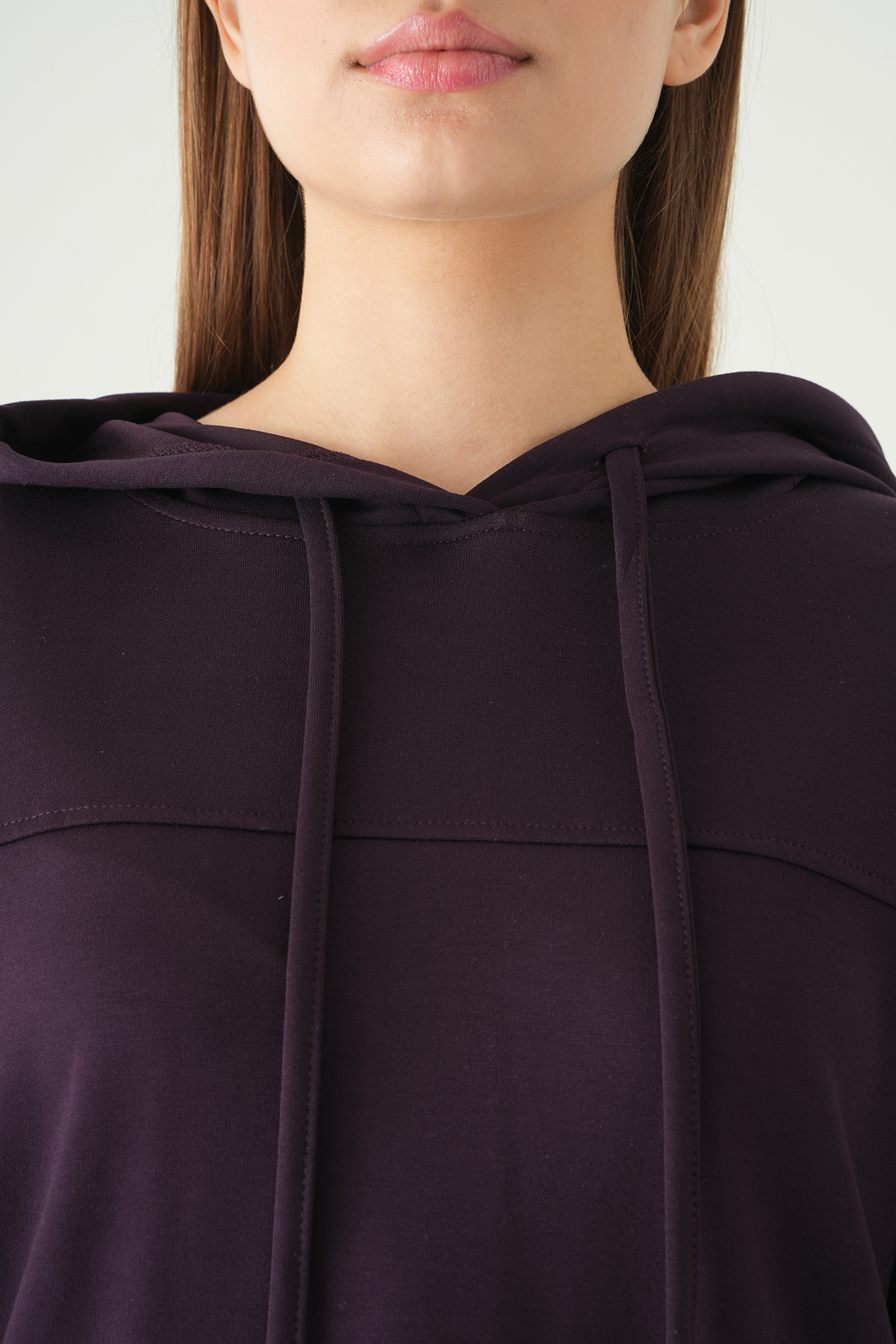 Mürdüm Şerit Detay Sweat 8308A - 4