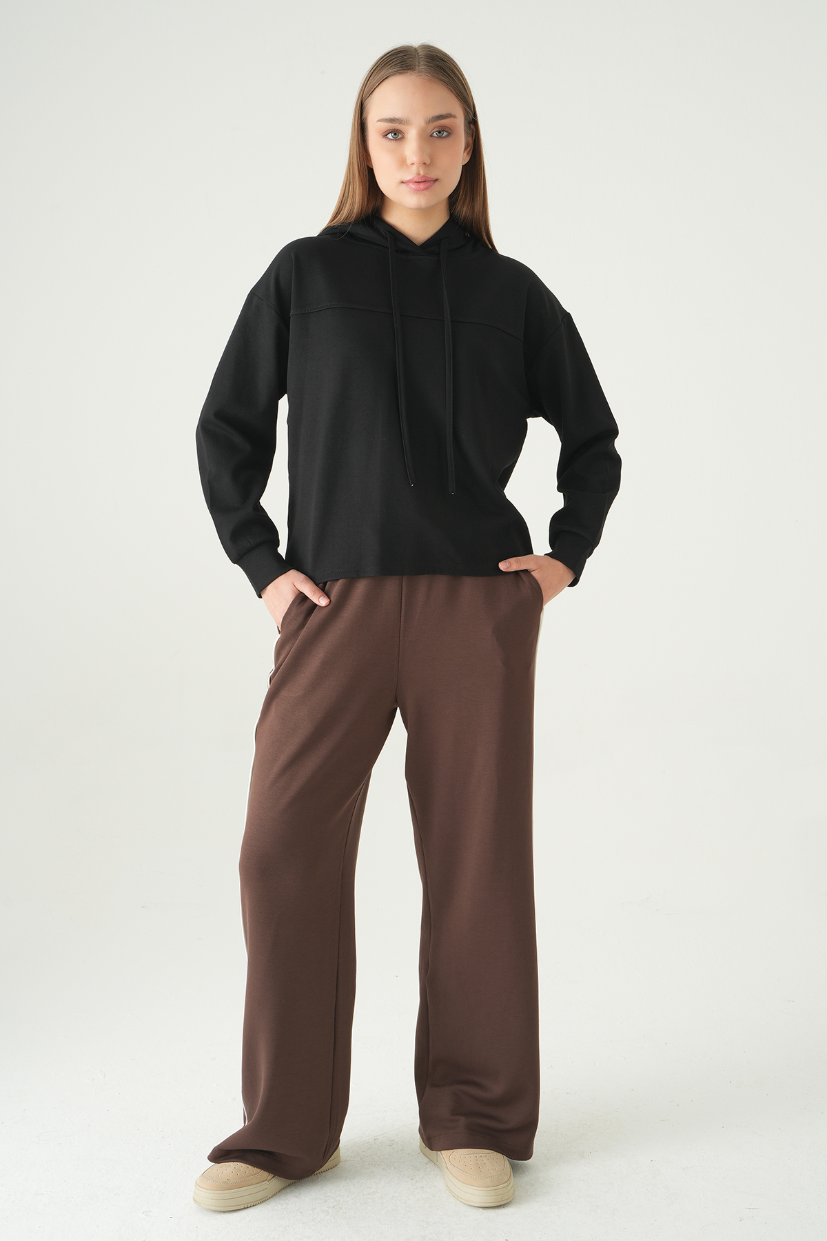 Şerit Detay Sweat 8308A Siyah - RAYS