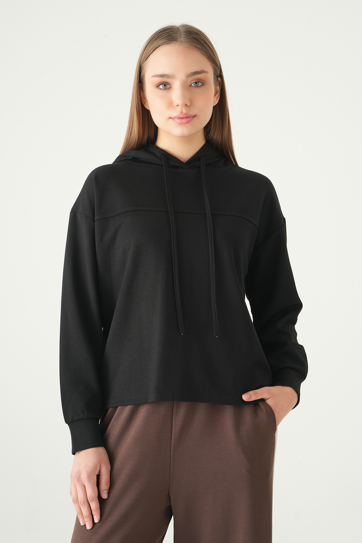 Siyah Şerit Detay Sweat 8308A - 1