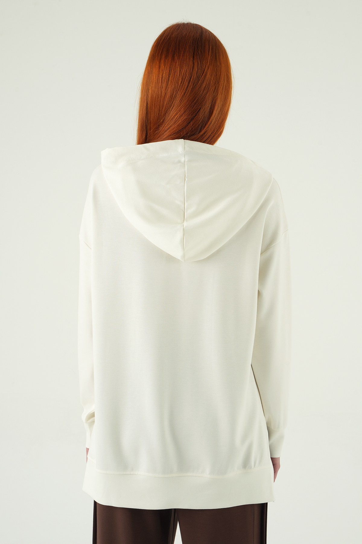 Ekru Kapüşonlu Tunik 8309A - 5