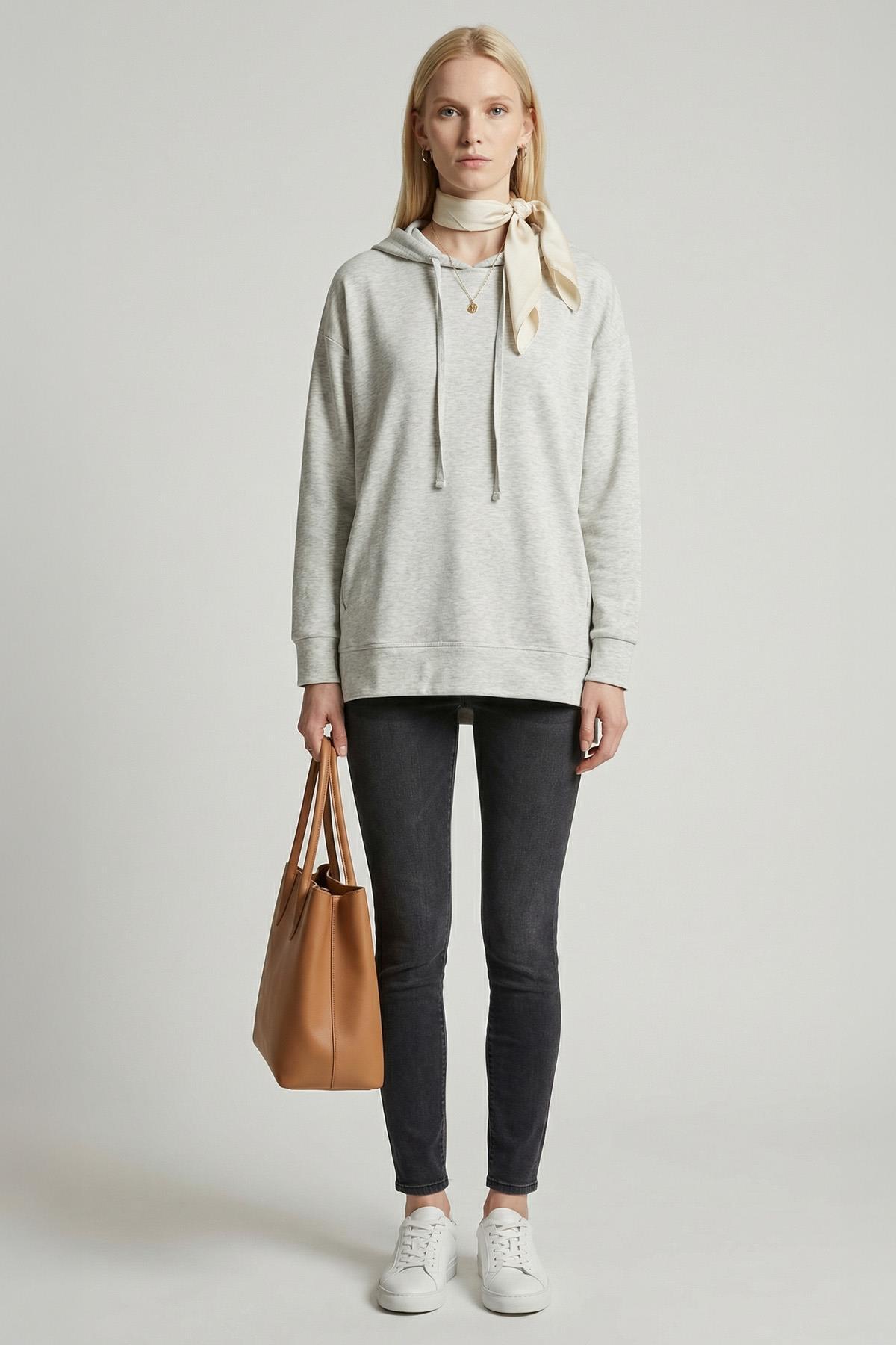 8309A Kapüşonlu Tunik Karmelanj - 1