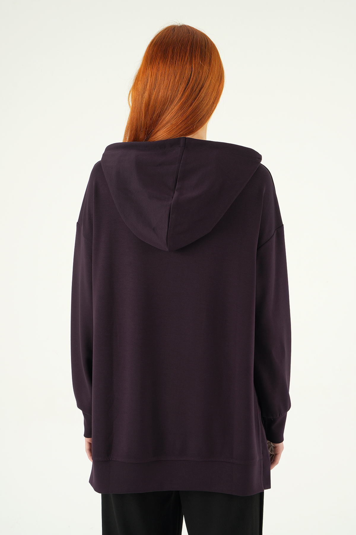 Mürdüm Kapüşonlu Tunik 8309A - 5