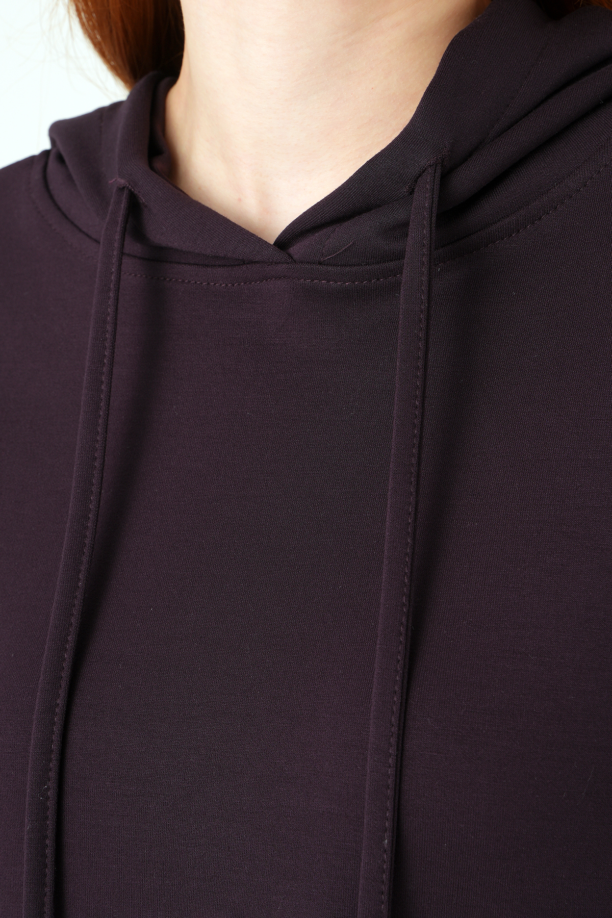Mürdüm Kapüşonlu Tunik 8309A - 4
