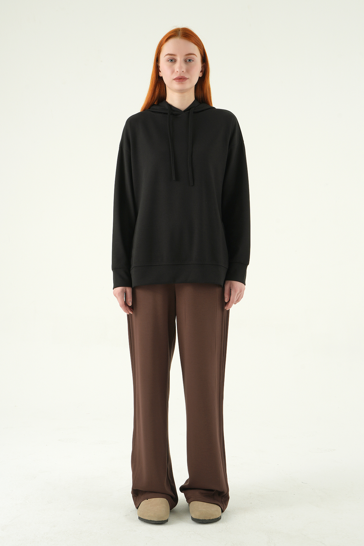 Siyah Kapüşonlu Tunik 8309A - 3