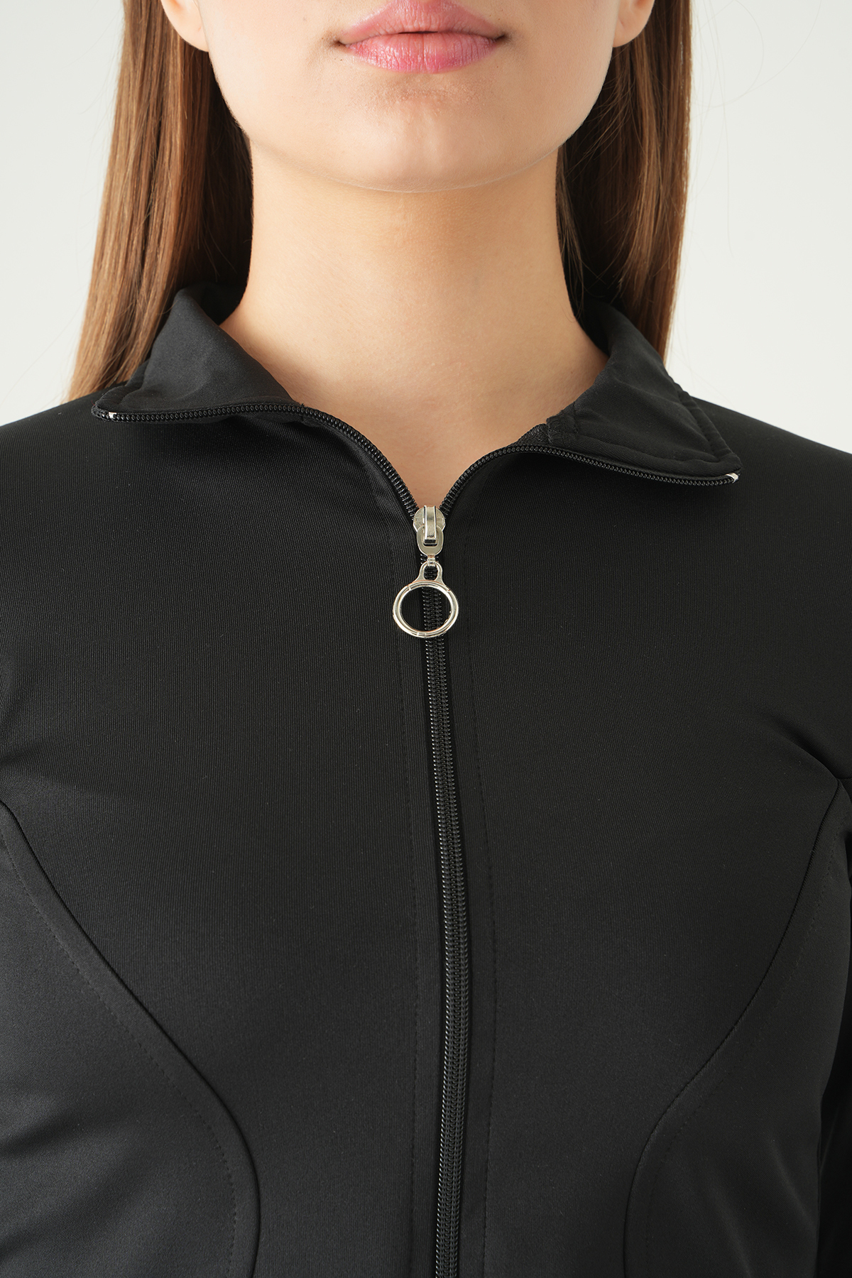 8327A Fermuarlı Hırka Siyah - RAYS