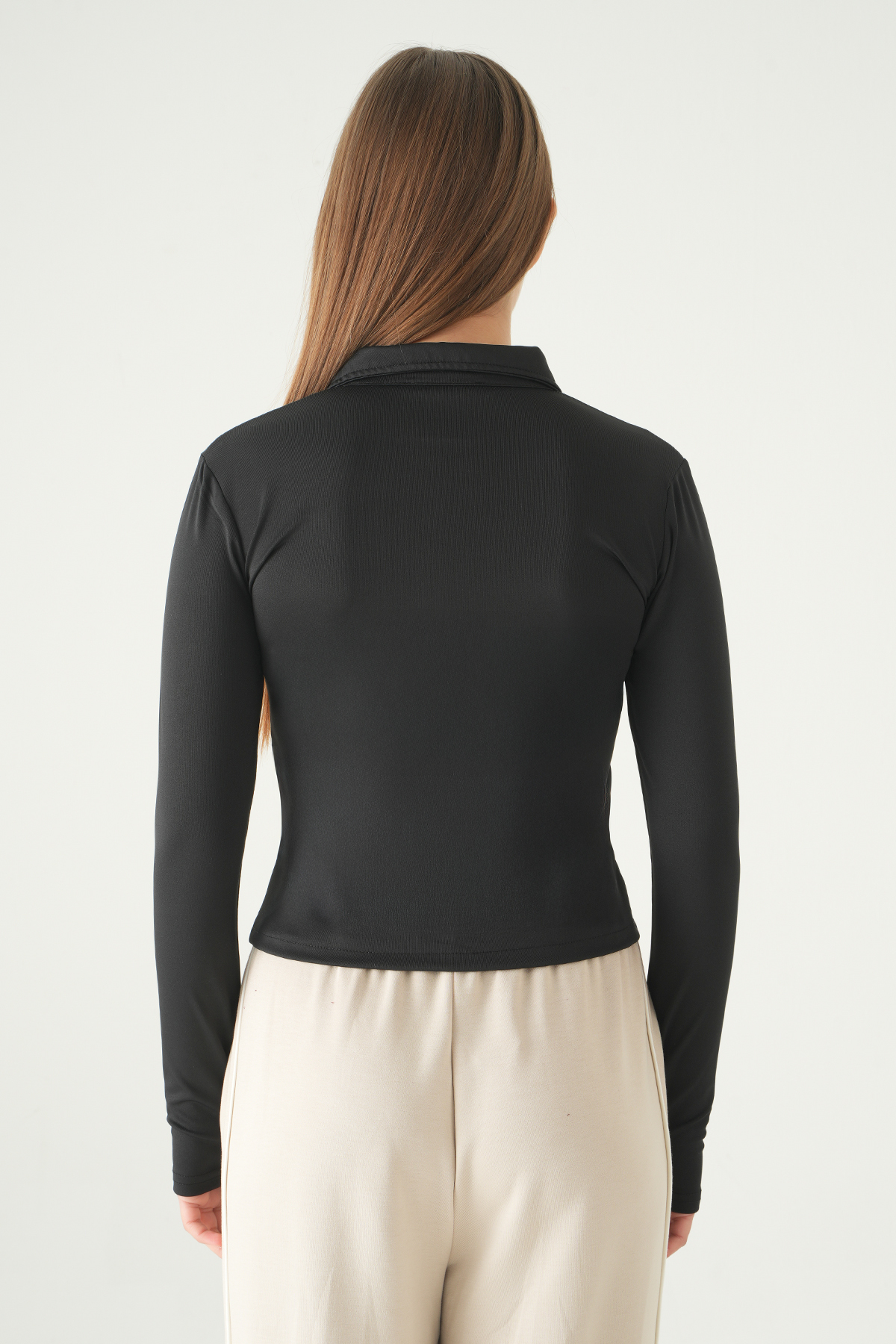 Siyah Fermuarlı Hırka 8327A - 5